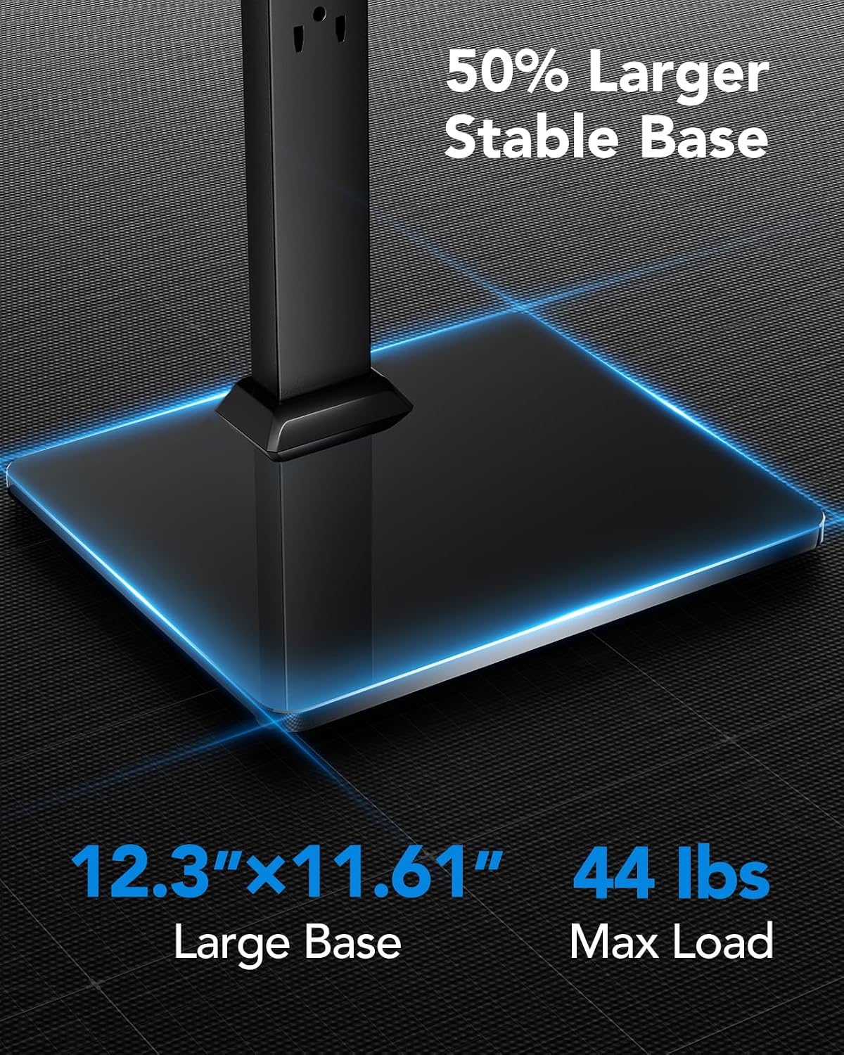 HUANUO Dual Monitor Stand for 13 to 34 Inch, Max Load 44 lbs, Vertical Monitor Mount, Freestanding Monitor Riser with Swivel, Tilt, Rotation, 13 Height Settings, Max VESA 100x100