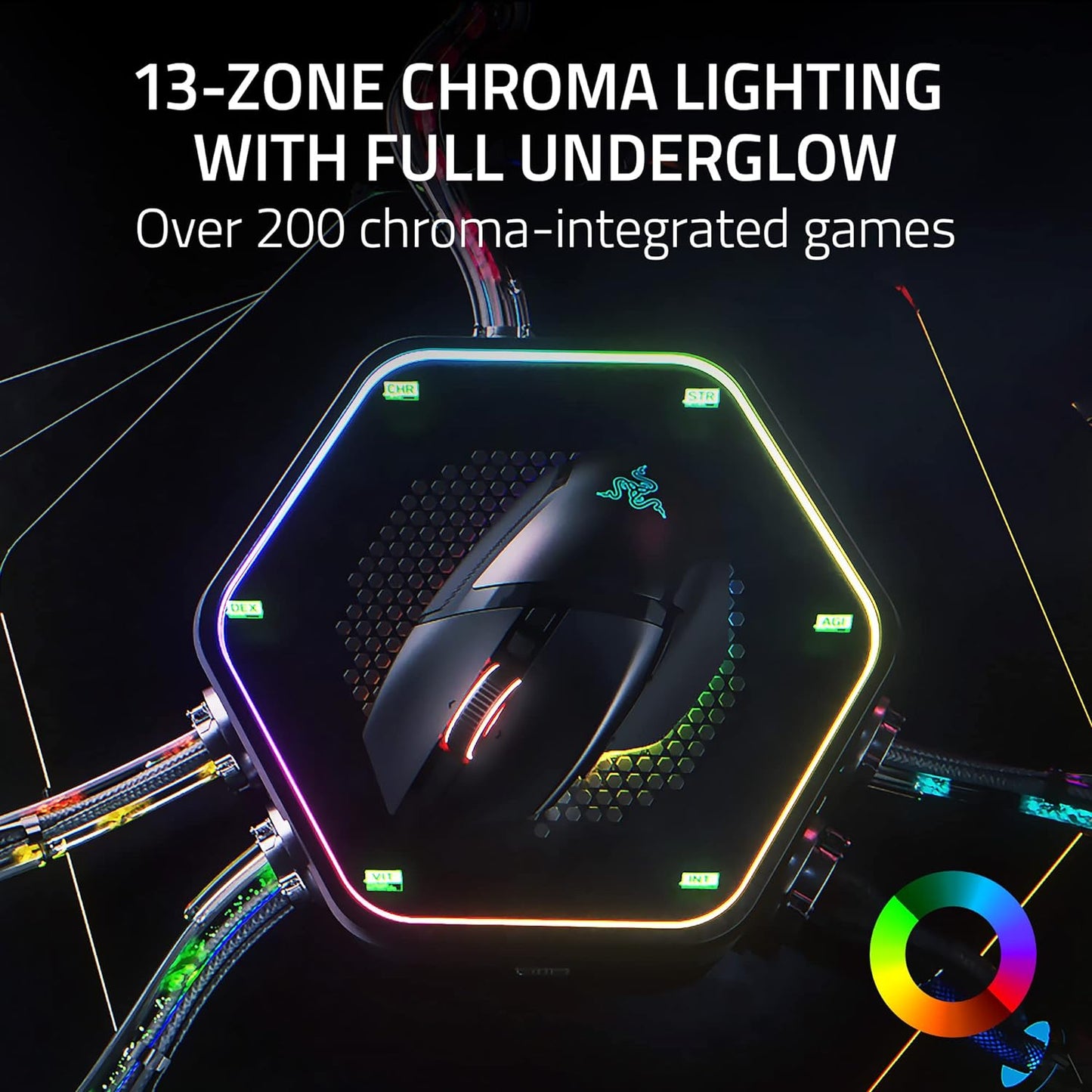 Razer Basilisk V3 Pro Customizable RGB Wireless Gaming Mouse, Black | Optical Switches Gen-3, HyperScroll Tilt Wheel, RGB, 11 Programmable Buttons, Focus Pro 30K Optical Sensor, 150 Hr Battery