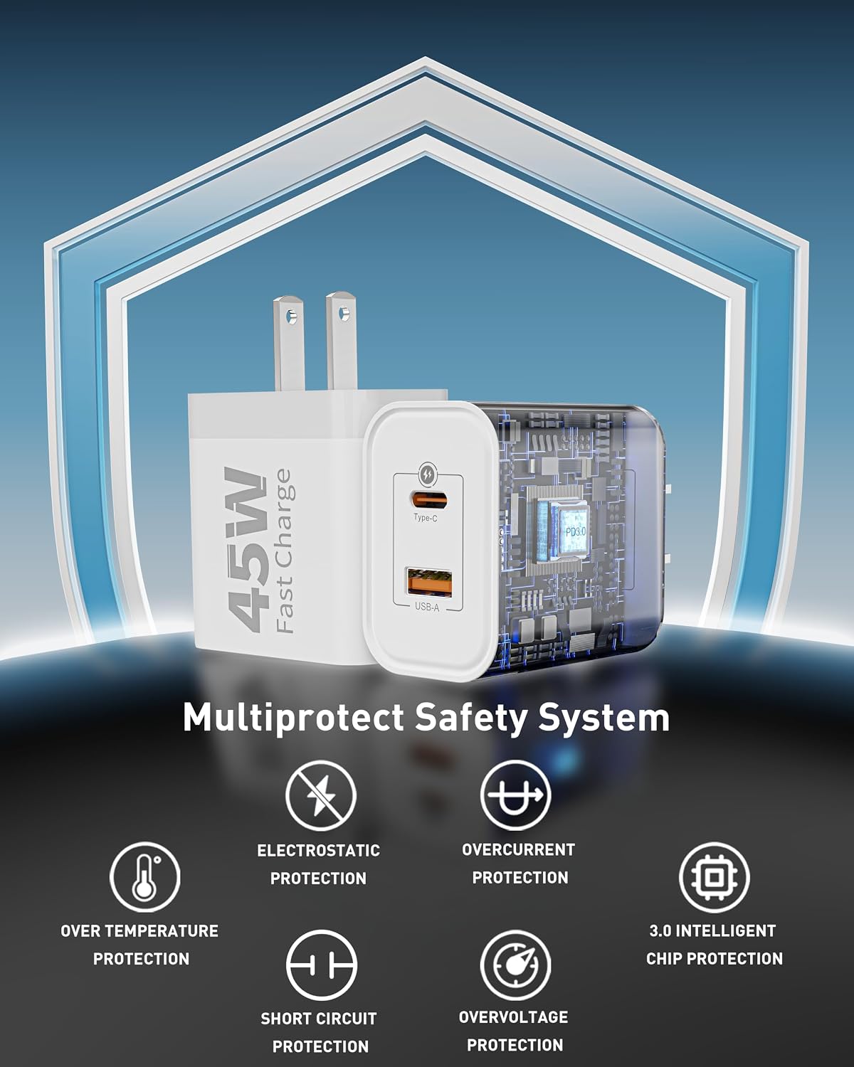 iPhone 18 Pro Max/18 Pro/Duo Charger Fast Charging, 3Pack 45W USB C Charger