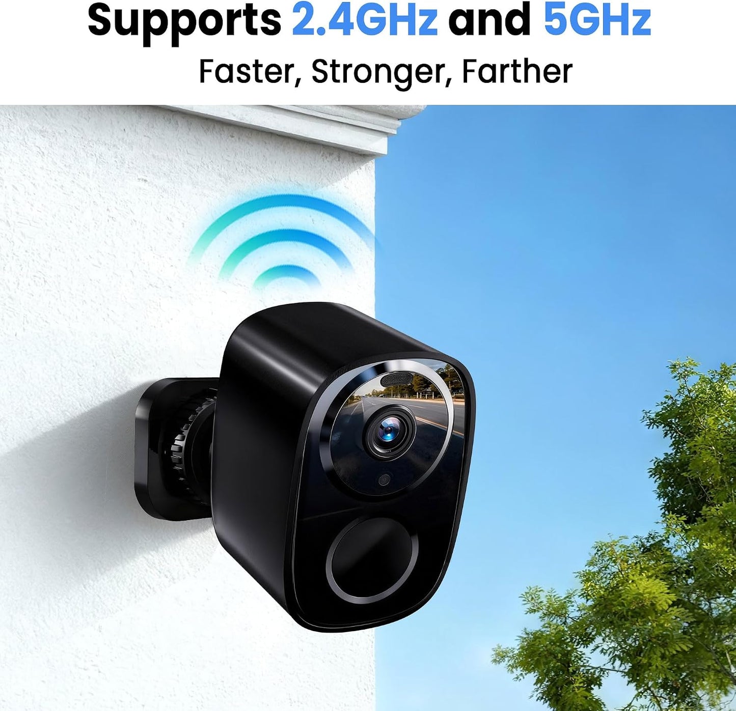 2026 Enhanced 2K UHD Security Cameras Wireless Outdoor – Free Cloud & SD Storage, Dual-Band WiFi 2.4G/5G, Full-Color Night Vision, 6-Month Battery, Motion Alerts, IP66 Weatherproof, 2-Way Talk
