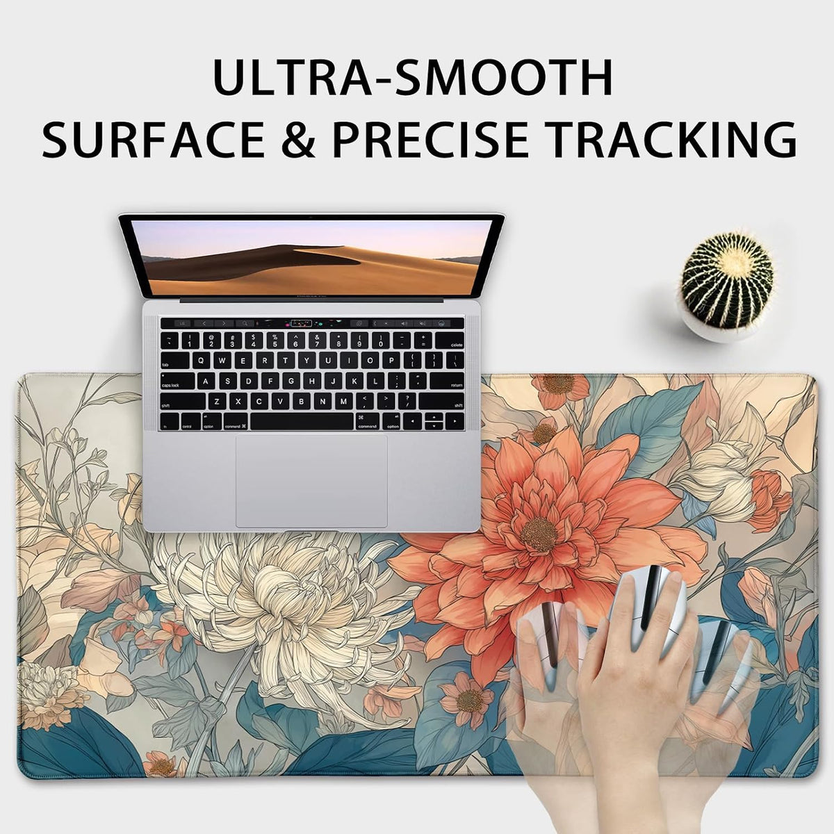 Japanese Floral Large Gaming Mouse Pad Desk Mat 31.5"x15.7"