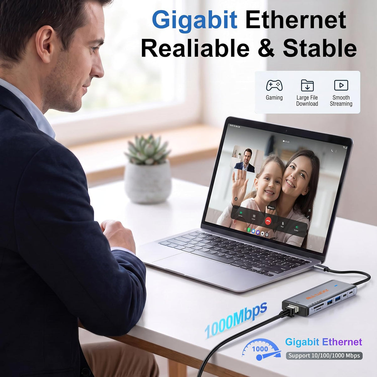 12-in-1 USB C Docking Station with Dual Monitor for Laptops/Desktop/PC