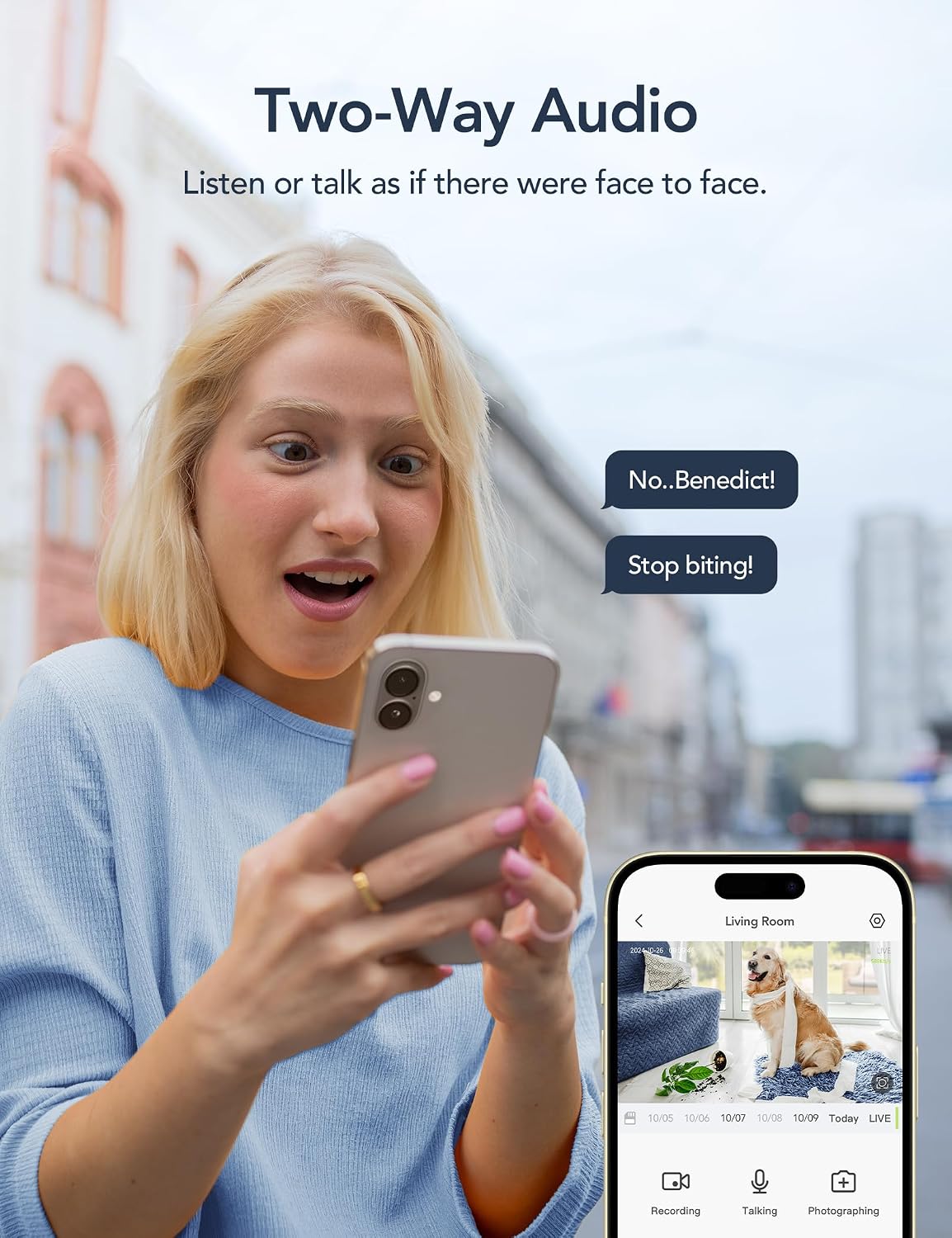 GNCC Security Camera, 2K Indoor Camera 360° Cameras for Home Security