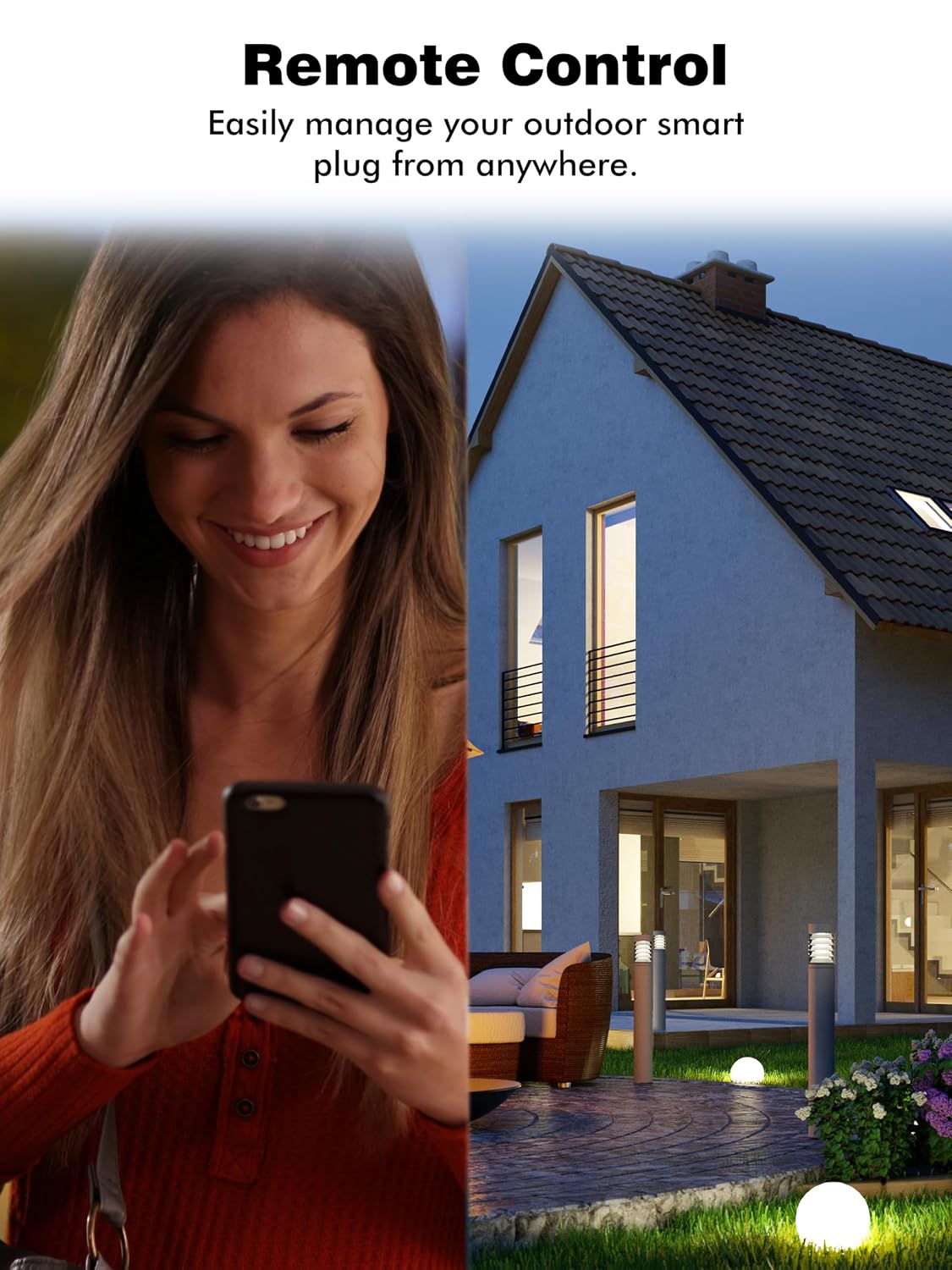 EIGHTREE 5GHz Outdoor Smart Plug, Timer Outlet with 2 Independently Outlets