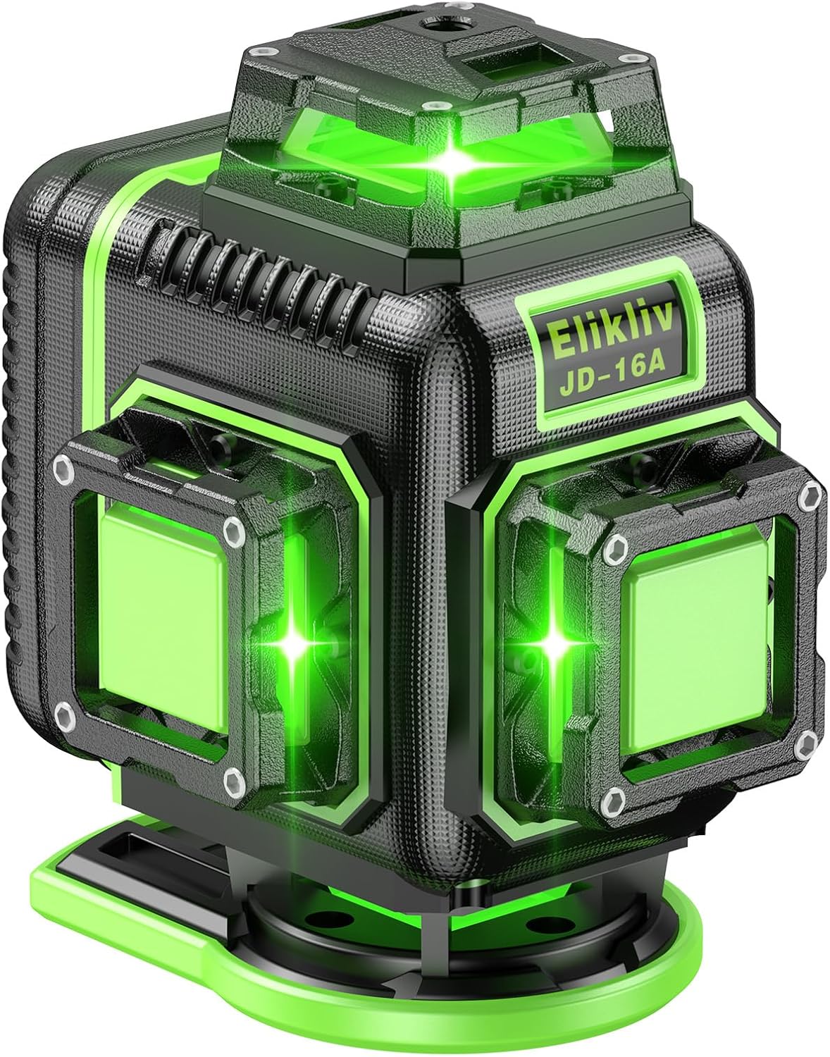 Elikliv Laser Level with Tripod, 4x360° lazer leveler tool | 165Ft Green Laser Level Lines Tool, 360 Self Leveling for Construction, Picture Hanging, Floor Tile, Renovation