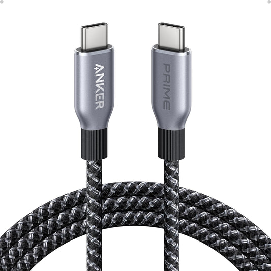 Anker Prime USB C to USB C Cable, 240W Fast Charging Durable Cable (6 ft) | USB 2.0 Upcycled Braided Nylon, 100-Year Bend Durability for iPhone 17 / 17 Pro / 17 Pro Max, MacBook, Galaxy, and More