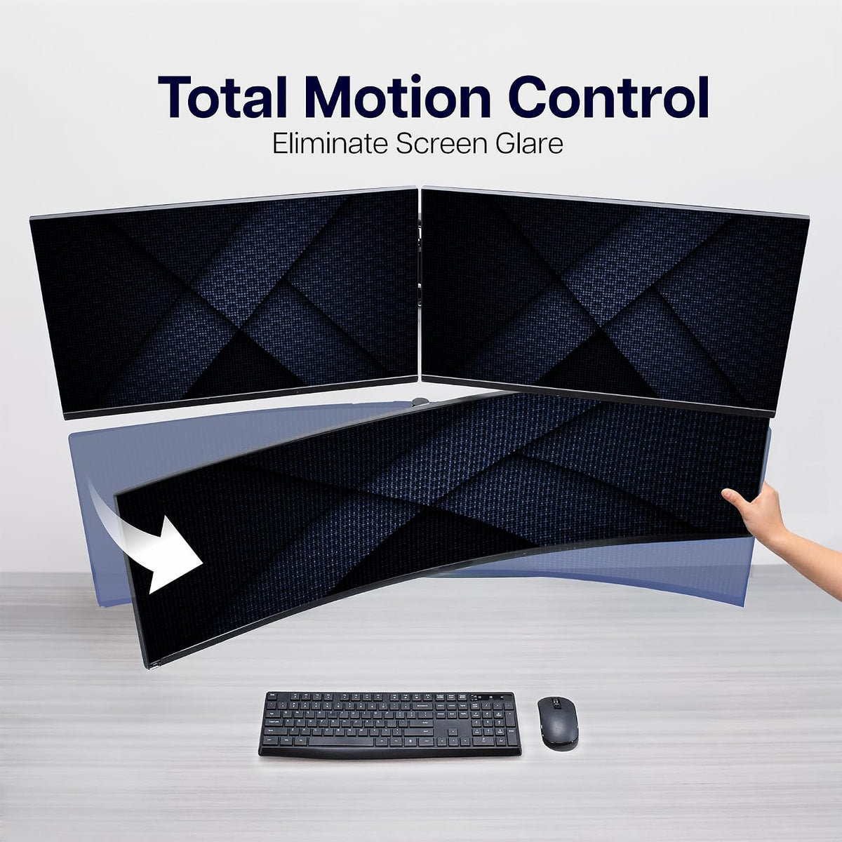 VIVO Telescoping Dual Monitor & Single Ultrawide Monitor Wall Mount, Articulating and Height Adjustable, Fits 2 Standard Screens & 1 Ultrawide Screen, Triple Mount Setup, Black, MOUNT-WM123B
