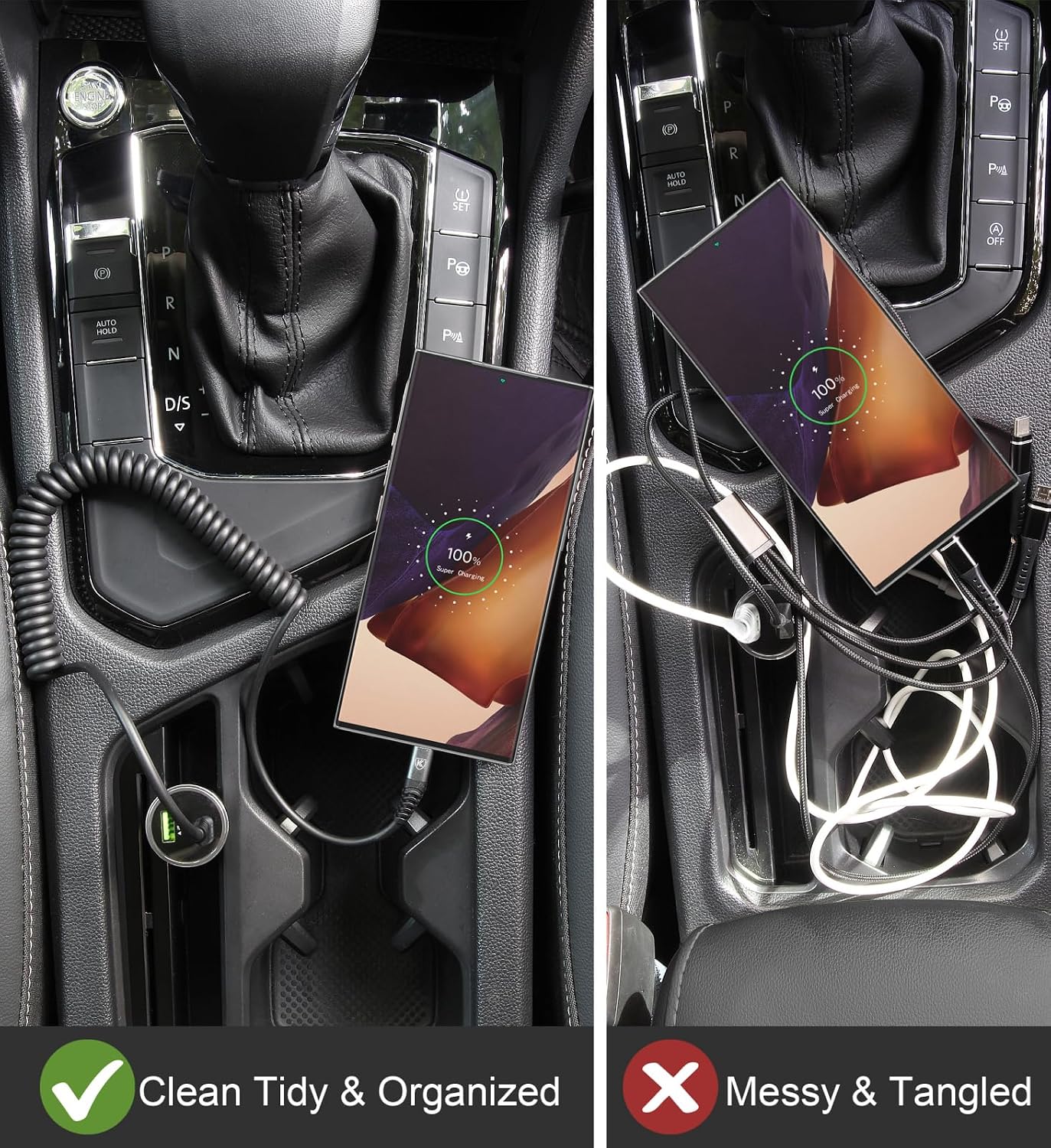 USB C Cable 3ft 2Pack USB C to USB C Charger Cable for Car, Coiled Type C | Fast Charging Cable Carplay Android Auto Type C Fast Charging Cable for iPhone 17/16/ 15/Pro Max/Samsung Galaxy S26 and More