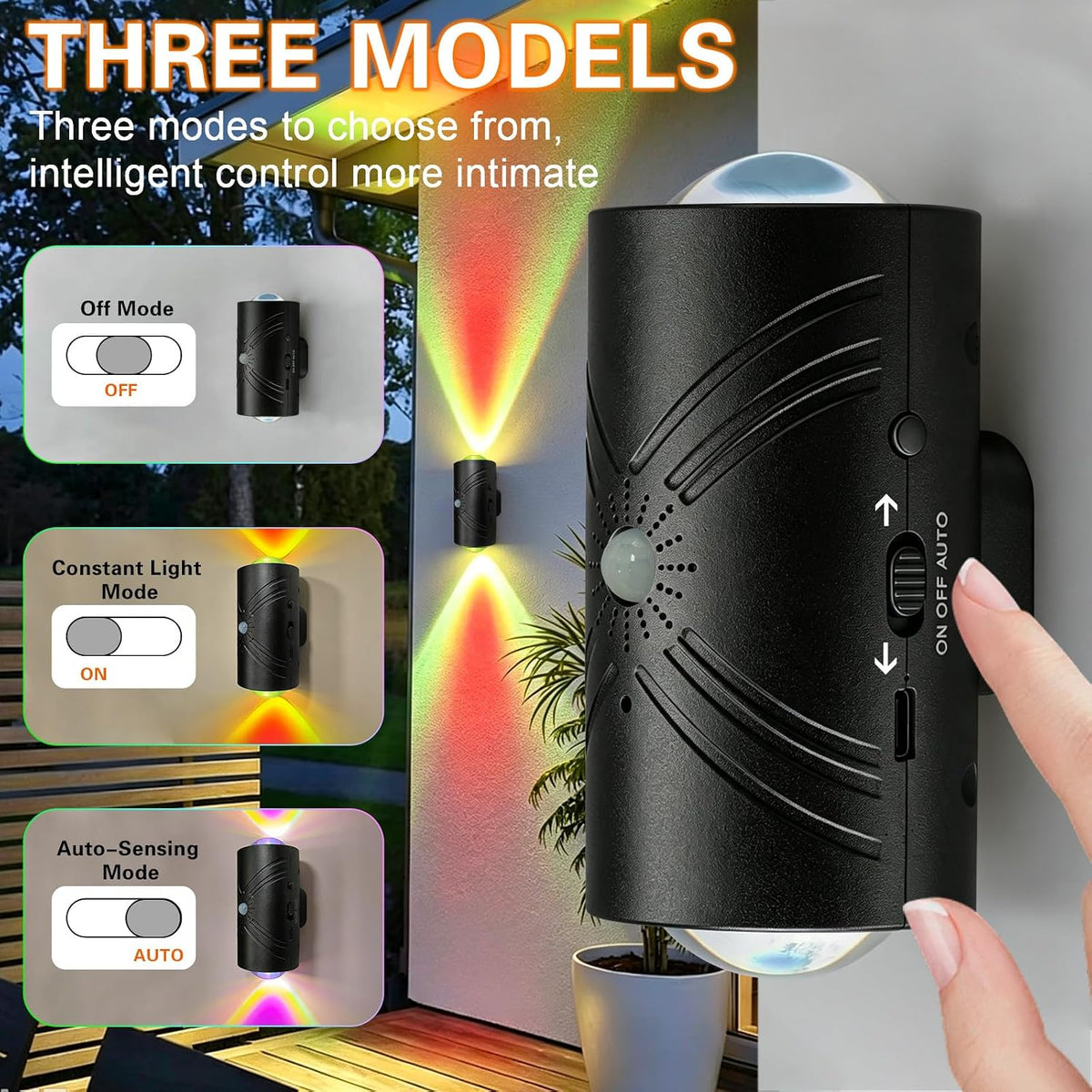 FlyonSea Rechargeable Motion Sensor Light Indoor, Wireless LED Wall Sconce