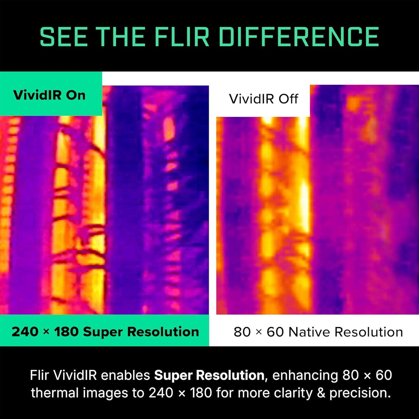 Flir One Thermal Imaging Camera for Android USB-C, 240x180 MSX | Samsung/Pixel USB-C, 80x60 native IR, MSX, inspection guides, 1.5m drop, case, USB cable