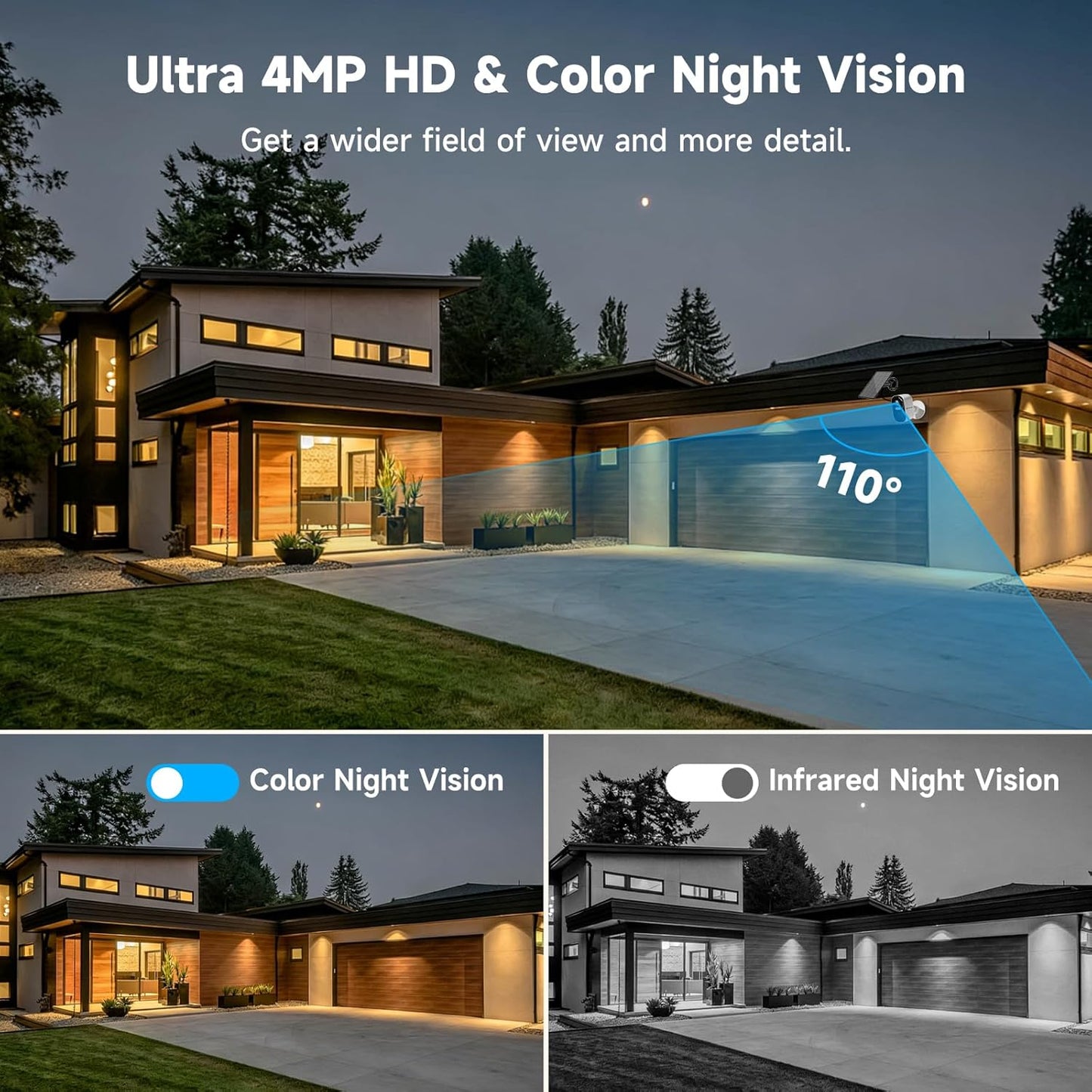 2.5K Security Camera Wireless Outdoor,Cameras for Home Security | Free Cloud Storage, 2.4G/5Ghz WiFi, AI Motion Detection with Spotlight & Siren Alarm, Color Night Vision, Weatherproof
