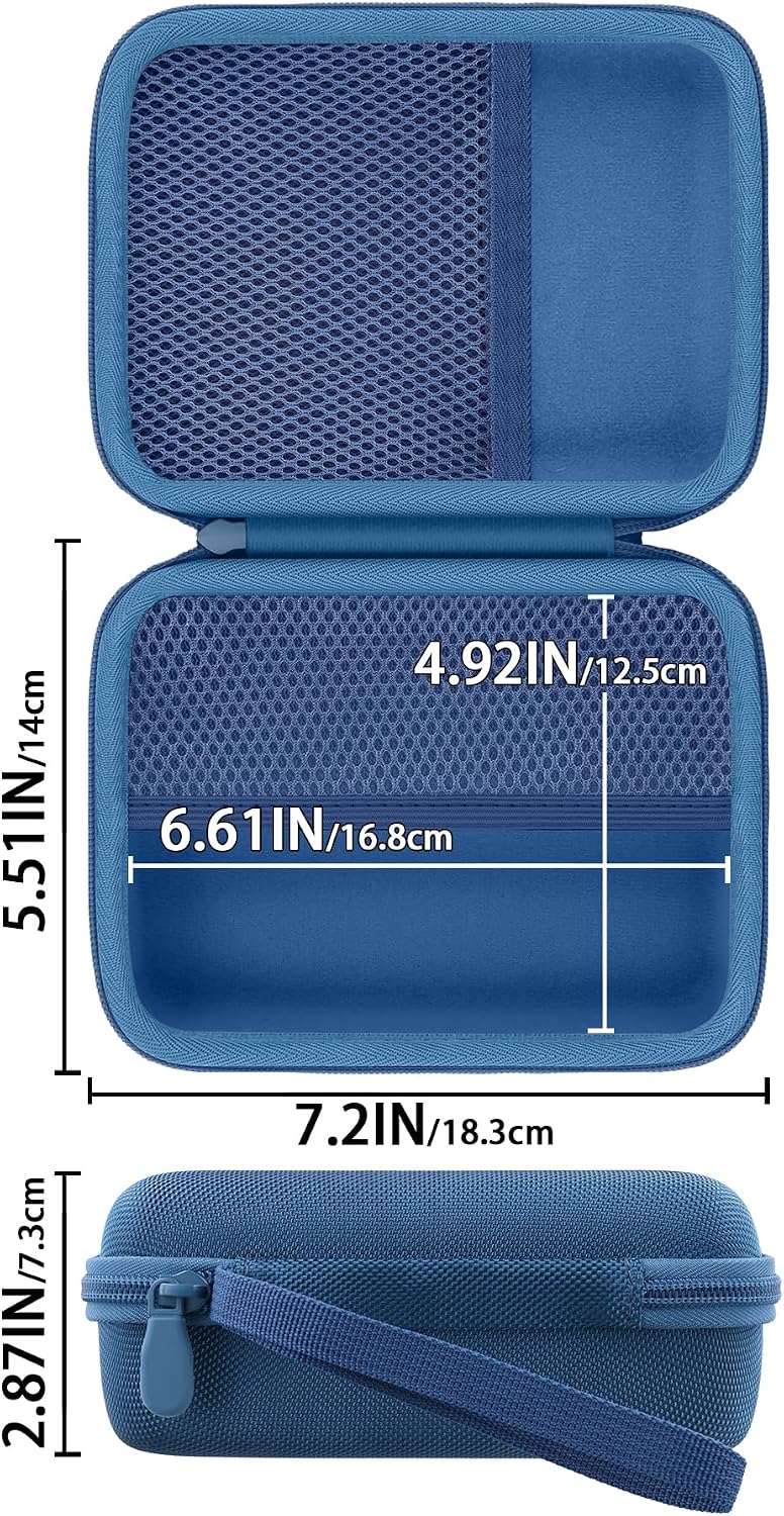 Hard Storage Case for WOLFBOX MF100/MF50/MF60/70 Electric Air Duster | Shockproof, Anti-crush, Mesh Pocket, Accessory storage, Not losing accessories, Protective Storage Box, Blue Case