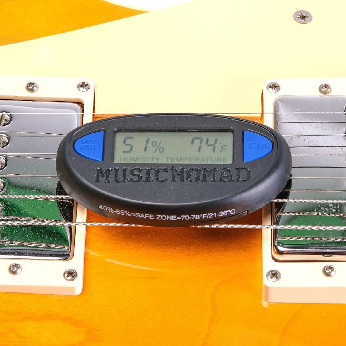 MusicNomad Hone Guitar Hygrometer Monitor Humidity & Temperature (MN312)