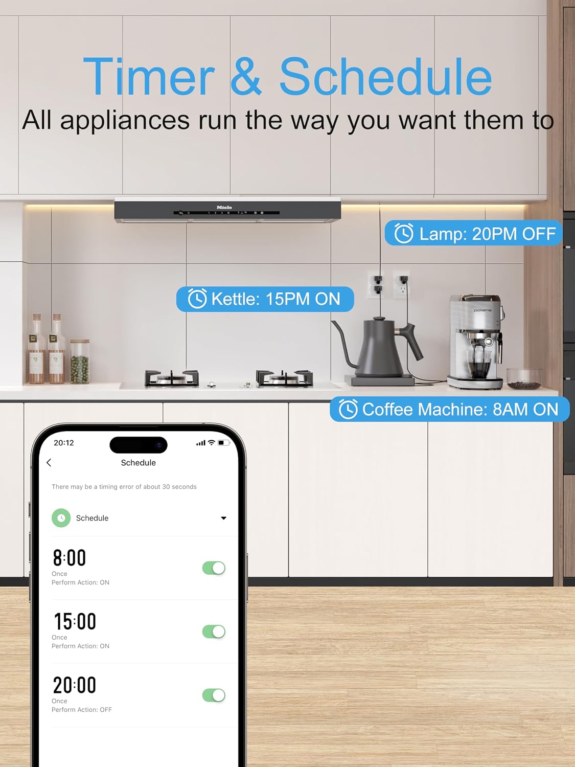 EIGHTREE Smart Plug 15A, Smart Plugs that Compatible with Alexa & Google Home & SmartThings, No Hub Required, WiFi Outlet with Remote Control, Timer & Schedule, 2.4GHz WiFi Only, 4 Packs