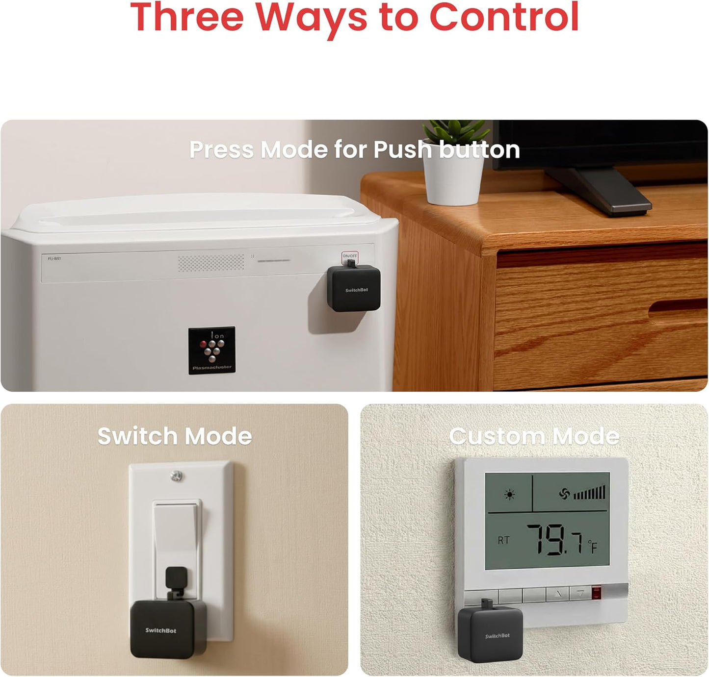 SwitchBot, smart switch button with timer app controlled wifi switch DIY tools (with a Hub compatible with Alexa, Google Home, IFTTT)