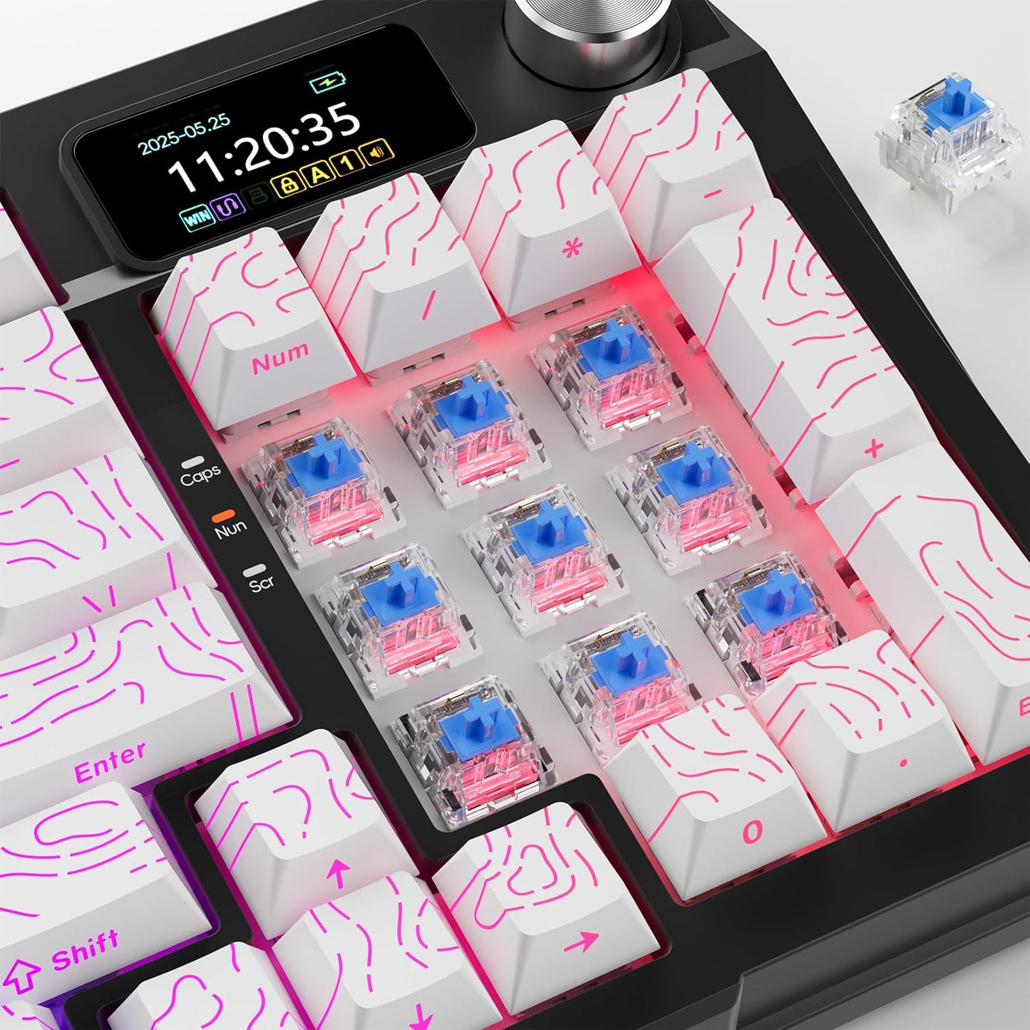 ZhouWang 72PCS Blue Click Switch,Clicker for 3D Prints 、Gaming Keyboards. | Pre-Lubricated,Dustproof and Waterproof Click Switch,Crisp clicking Sound with Strong Tactile Feedback,Keyboard Accessories