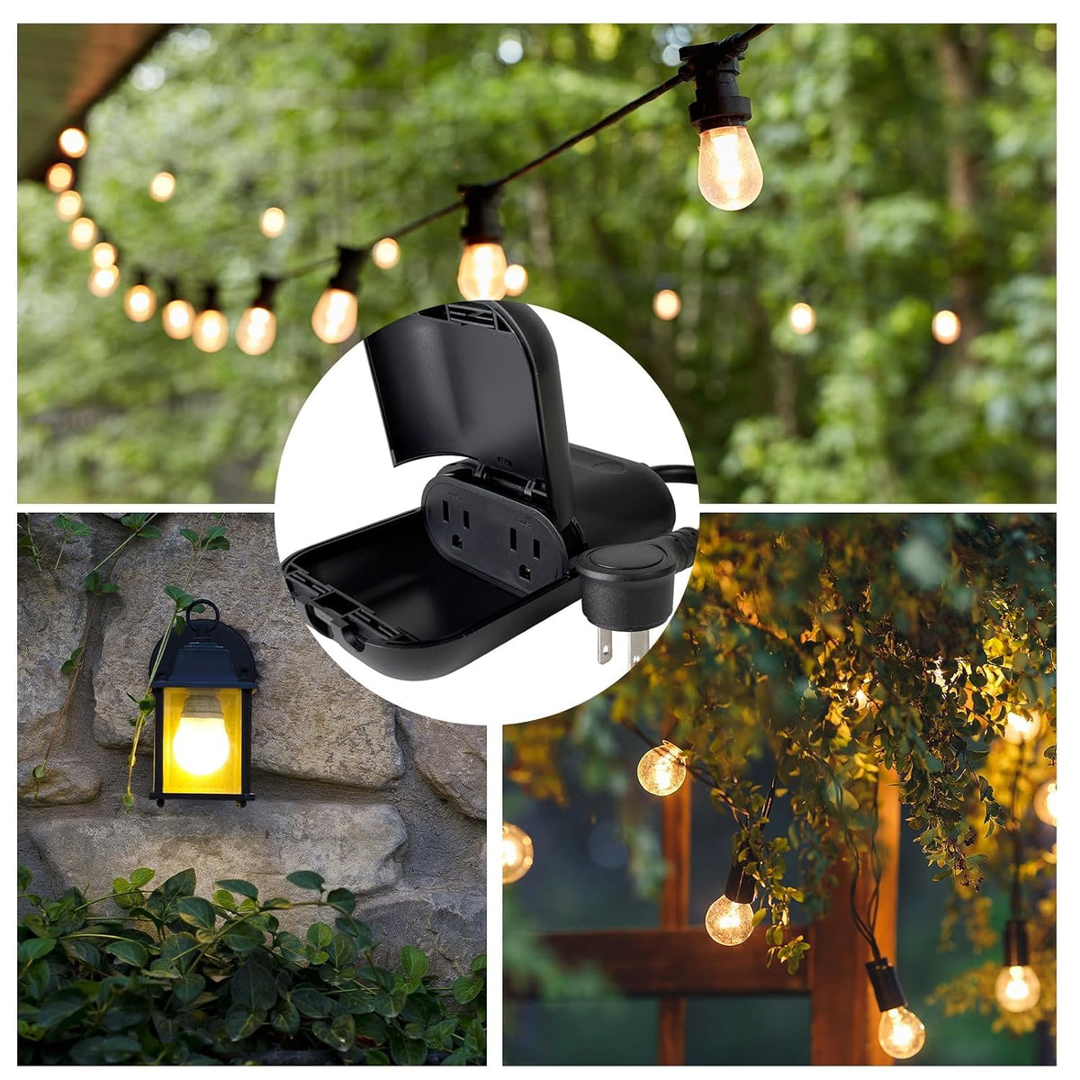 EP Outdoor Smart Plug, WiFi Plug with 2 Individually Sockets, Black