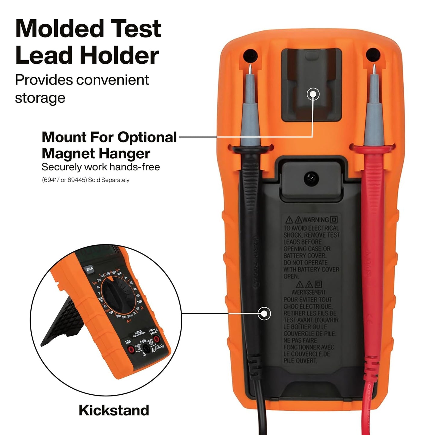 Klein Tools 69149P Electrical Test Kit with Digital Multimeter, Non-Contact Voltage Tester and Electrical Outlet Tester, Leads and Batteries