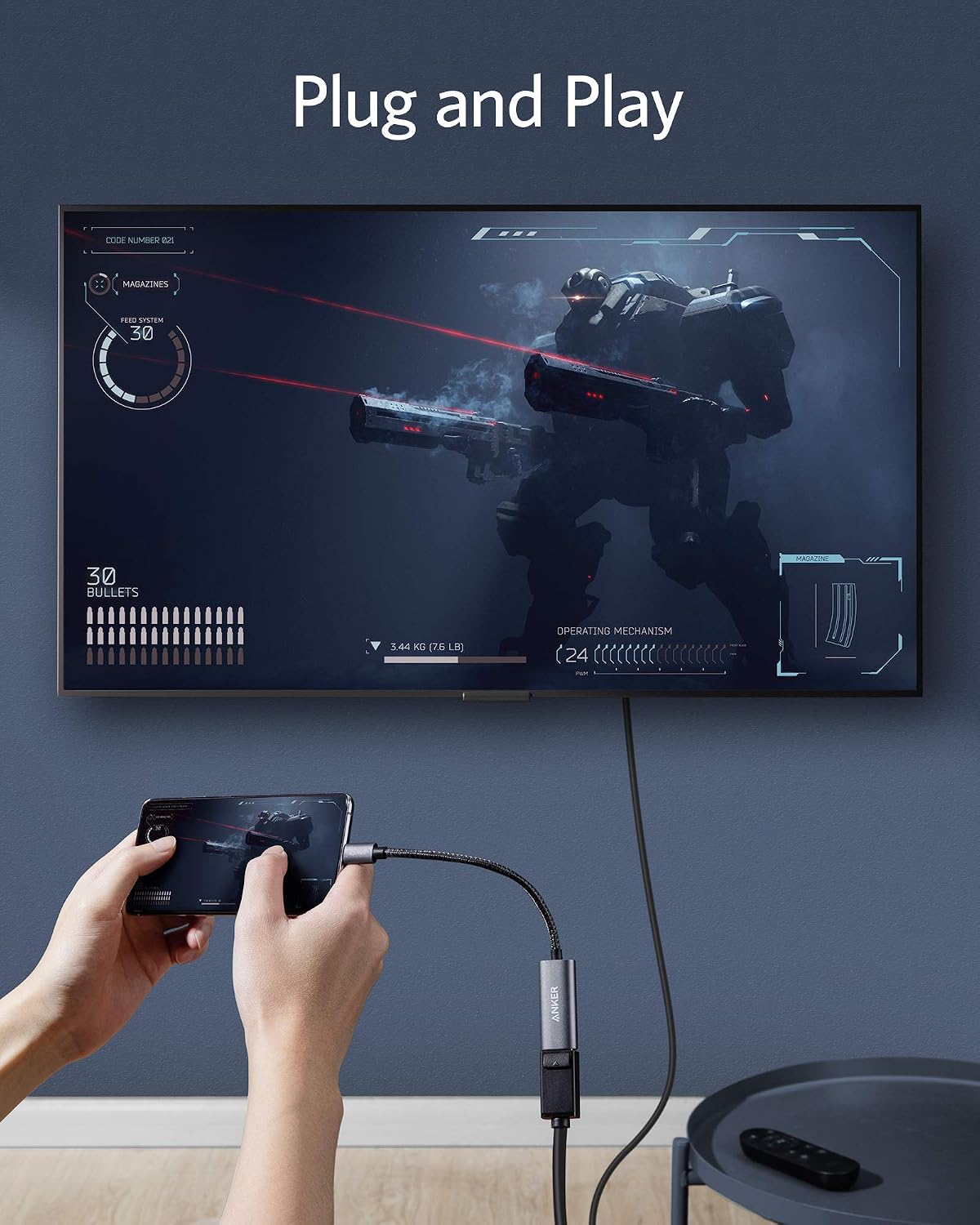 Anker USB-C to DisplayPort Adapter, Mirror or Extend up to 4K@60Hz Adapter | Aluminum, Portable, Connect to DisplayPort monitor, for MacBook Pro/Air, iPad Pro, XPS 15/13, Spectre, Surface, and More