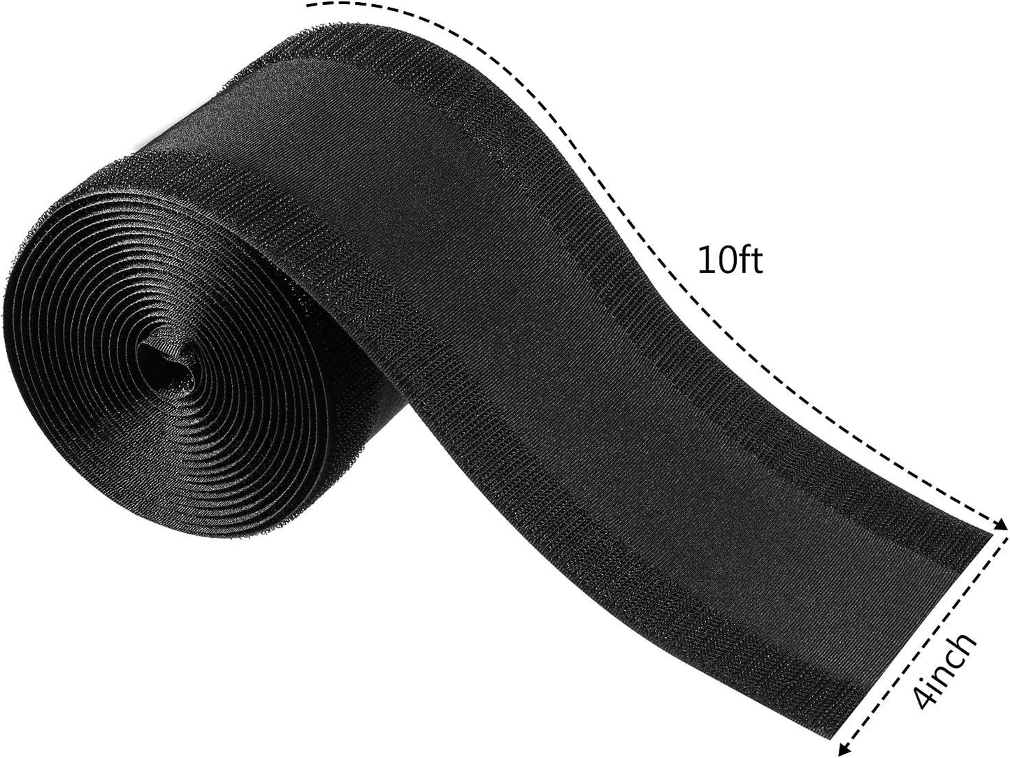 WILLBOND Carpet Cord Cover Cable Protector Floor Cover Cable Protector Management Only for Commercial Office Carpet(19.69 ft,Black)