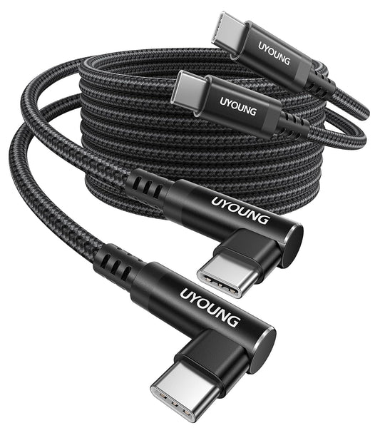 USB C to USB C Cable 90 Degree 60W USB C to C Fast Charging Cable 6ft