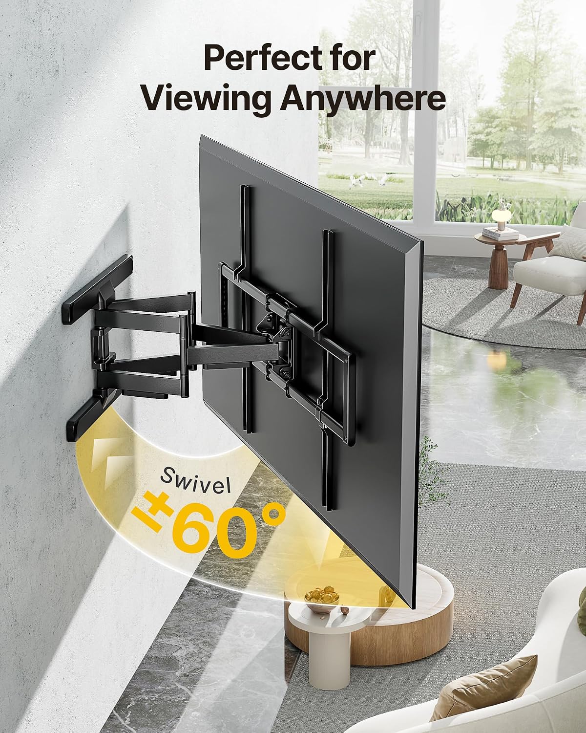 monTEK Pre-Assembled Full Motion TV Wall Mount for 43-100 Inch TVs