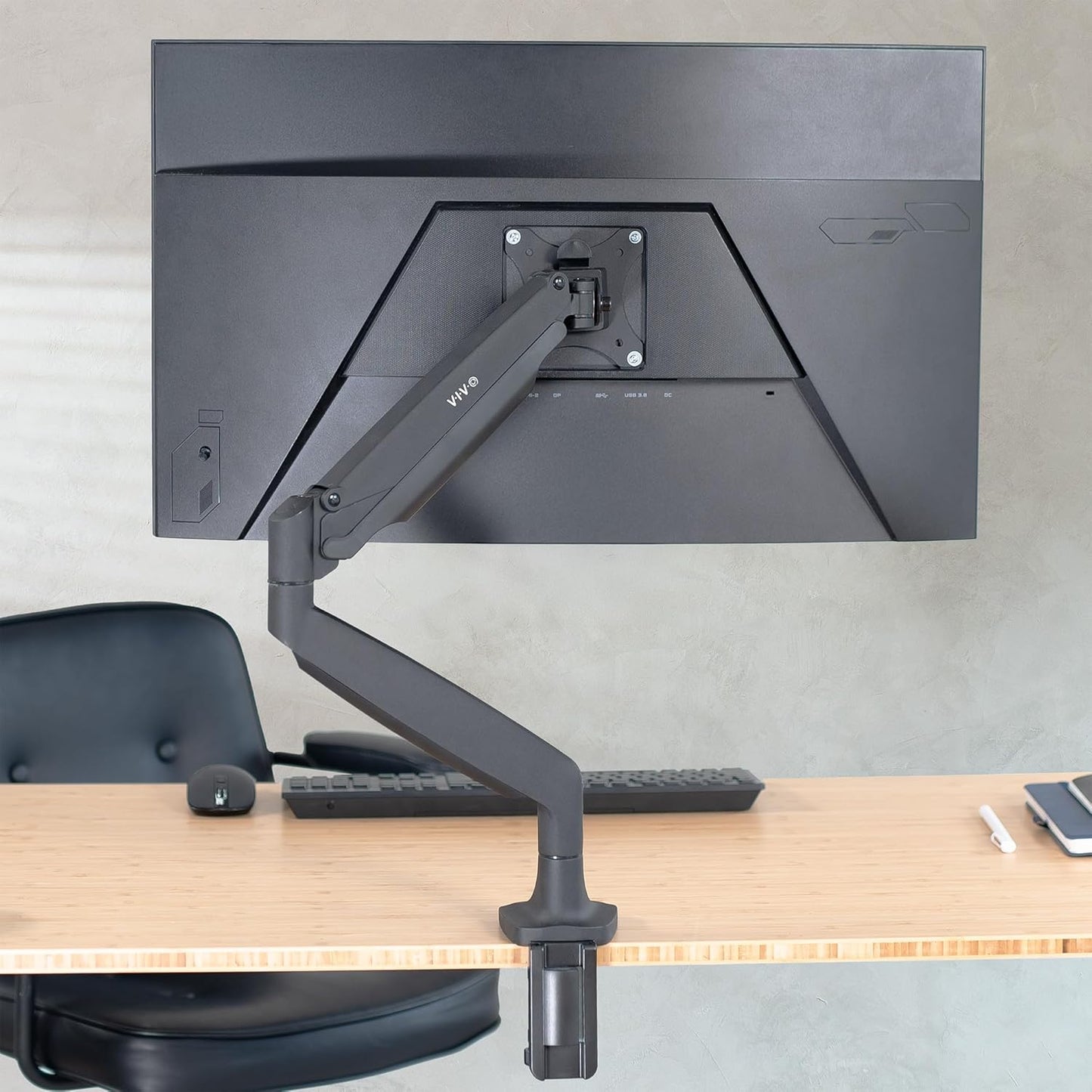 VIVO Premium Aluminum Height Adjustable Single Monitor Articulating Desk Mount Stand w/Gas Spring Arm Fits up to 32" Screen (STAND-V001Q)