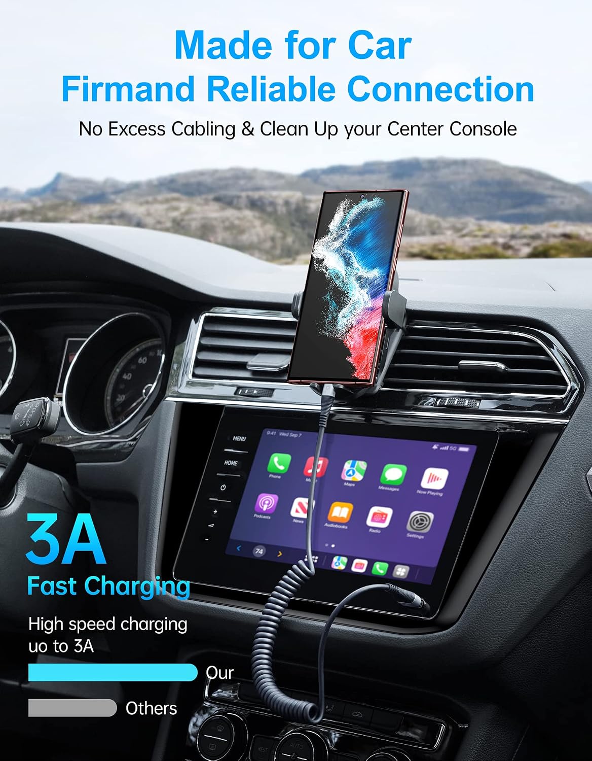 USB C Cable Fast Charging, 2Pack 3ft Coiled USB A to Type C Charge Cord for | Car USB-C Charging Cable Compatible with iPhone 17/16/15/Samsung Galaxy S20 S10 S9 S8 Plus Note 10 and More USB C Devices