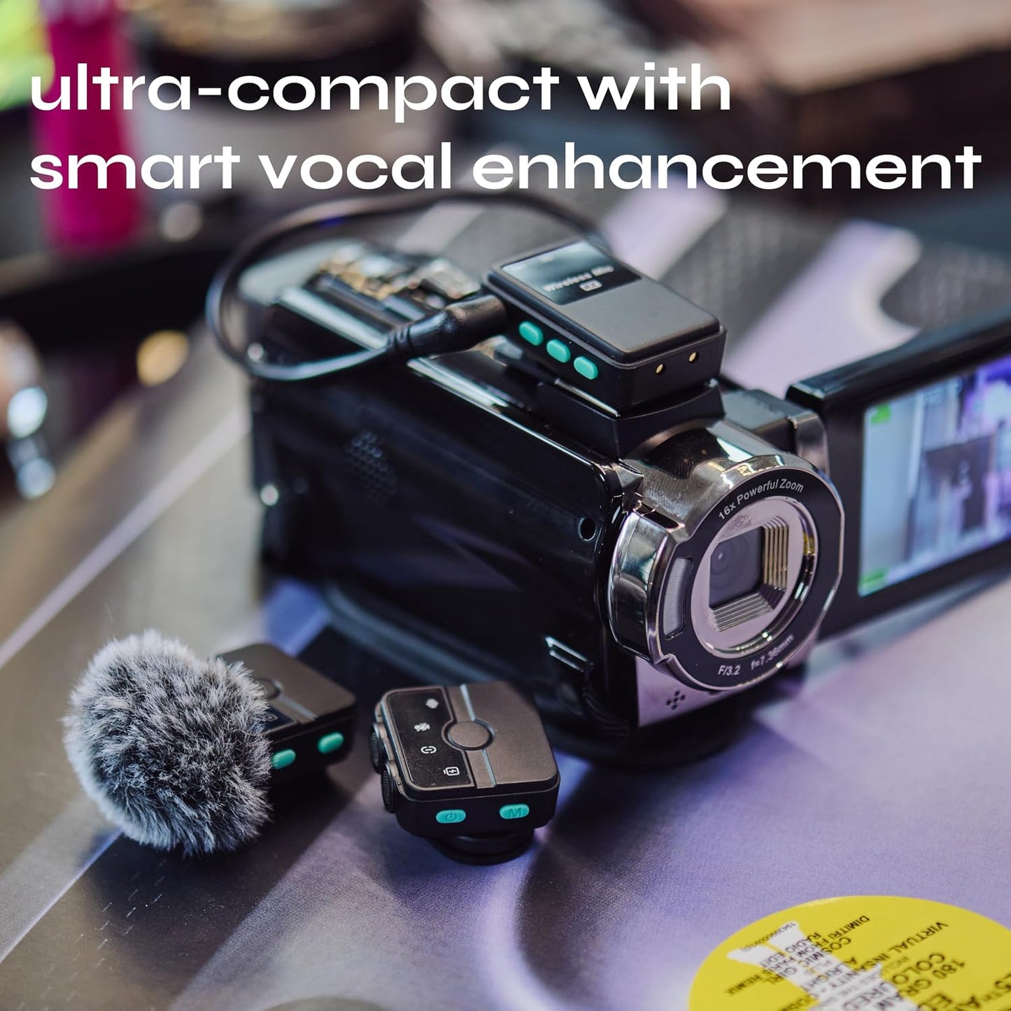 Creatormic Voice-enhancing Mini Wireless Lavalier Microphones for Iphone, Android, Camera - Limiter, Voice Eq, Noise Cancel, Magnetic Mount – 2 Pack Lapel Mics for Youtube, Vlogging, Streaming, Tiktok