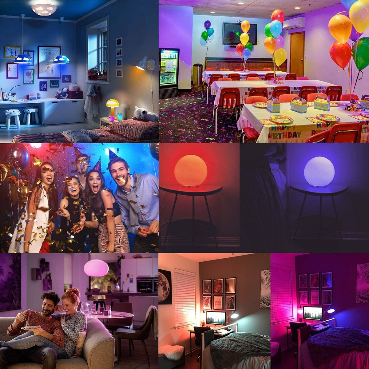 E12 LED Candelabra Light Bulbs 40W Equivalent, B11 Color Changing Candle Bulb with Remote Control,Colored Chandelier Light Bulbs RGB Daylight,5 Watt,AC120V,12 Colors,2 Modes,Timer,Small Screw Base