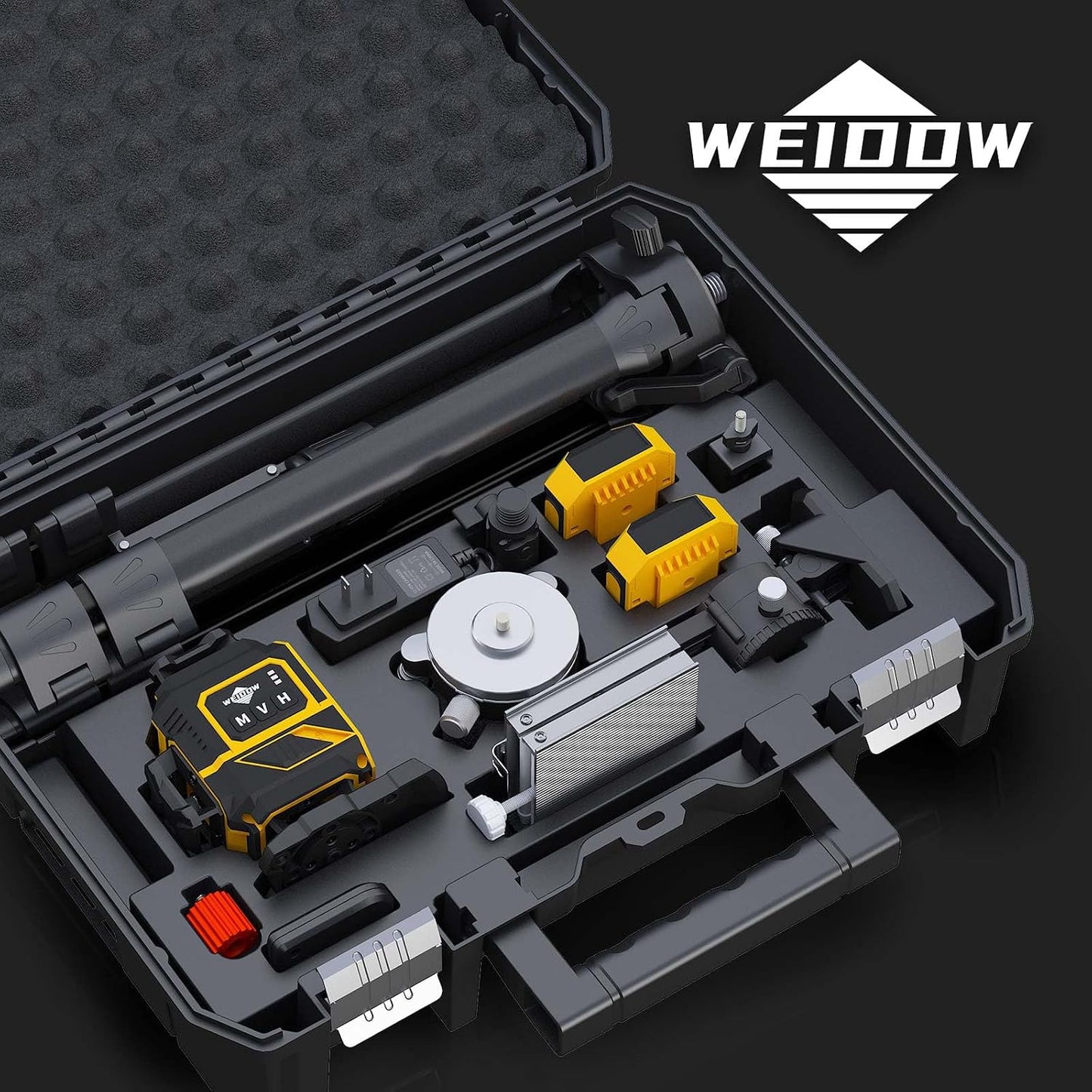 WEIDDW Laser Level 360° Green Cross Line Self Leveling Laser Measuring Tool