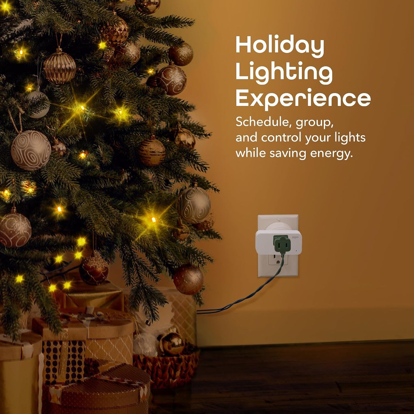 Geeni Smart Plug Mini 15A WiFi Outlet 4-Pack, Compatible with Alexa Google Home, No Hub Required, App Remote Control, UL Certified White
