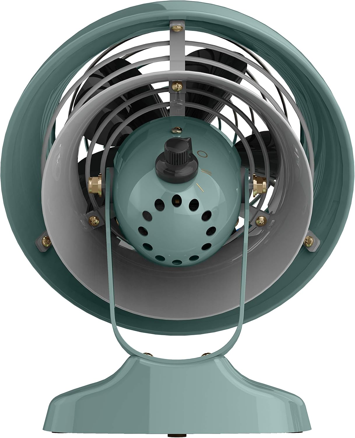 Vornado VFAN™ Mini Classic Vintage Metal Desk Fan, 2-Speed, Adjustable Tilt, Personal Air Circulator for Bedroom, Office, Dorm Room, Portable Quiet, Vintage Green