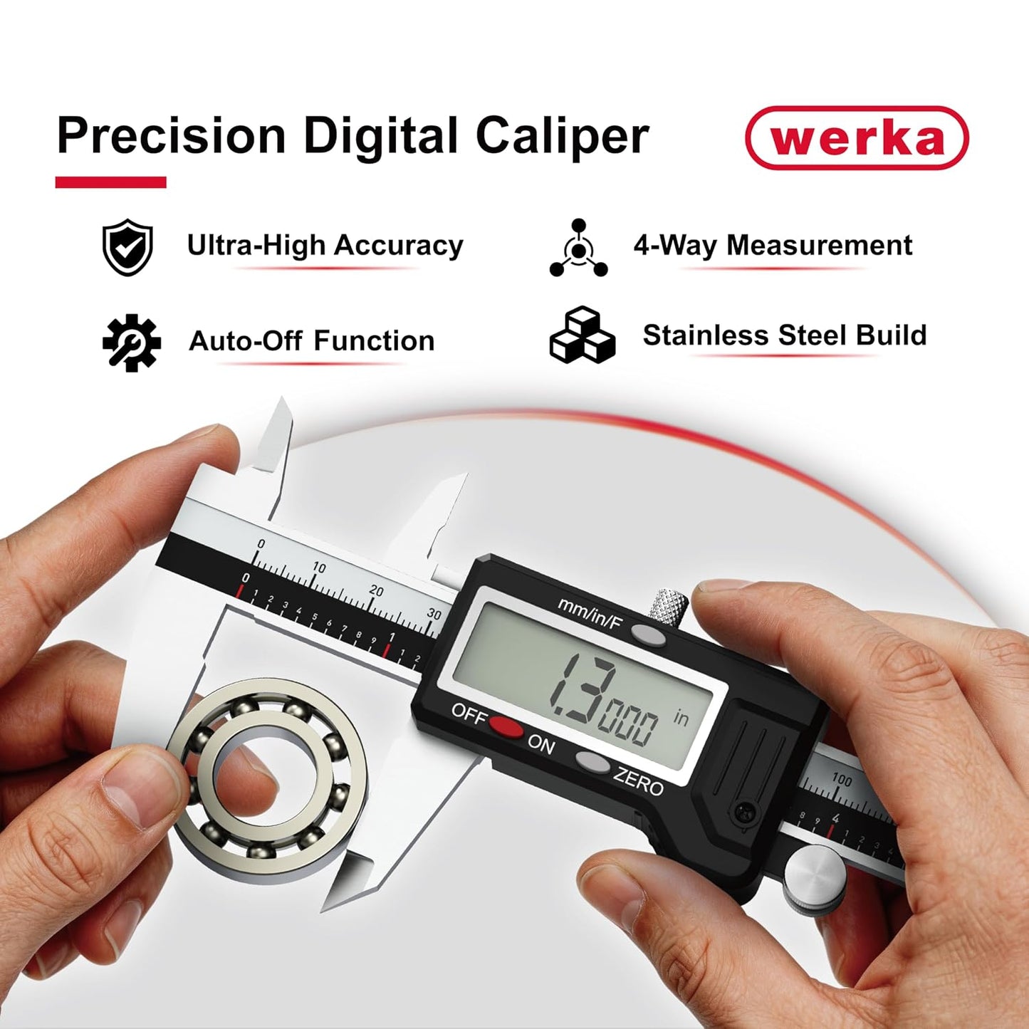 Digital Caliper 0-6 Inch, Stainless Steel Measuring Tool