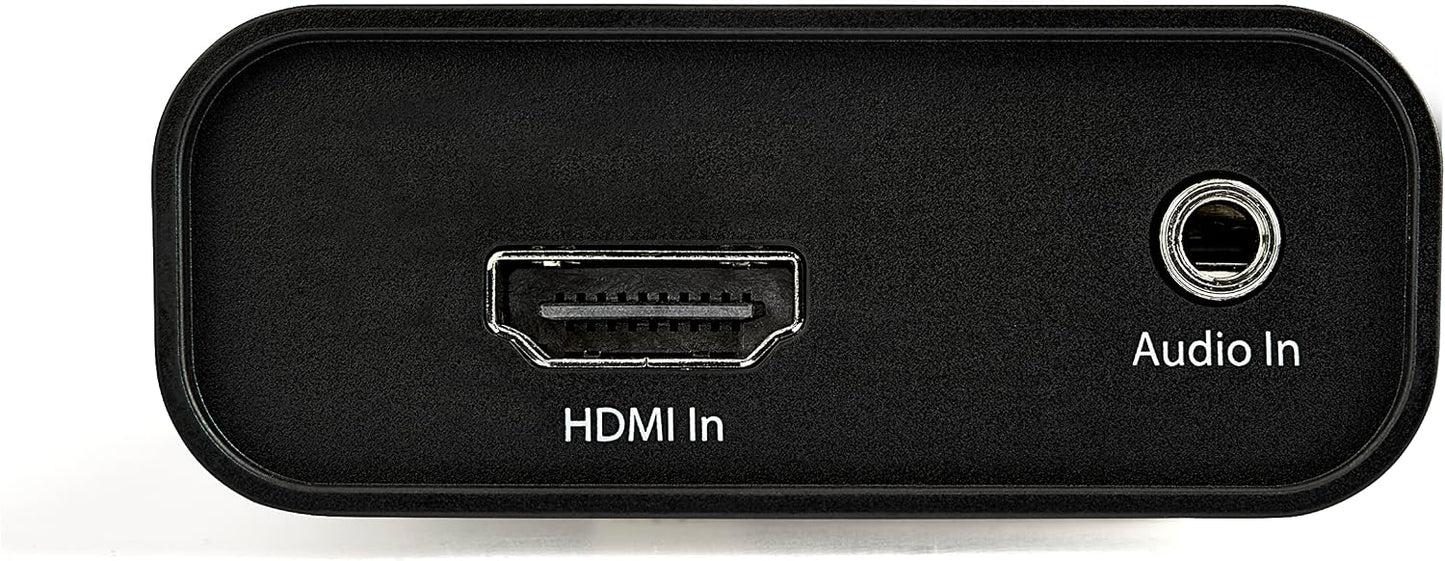 StarTech HDMI to USB-C Video Capture Device, 1080p, 60fps, TAA (UVCHDCAP) | External USB 3.0 Type-C Capture/Live Streaming, Comp with USB-C/USB-A/Thunderbolt 3, HDMI Audio/Video Recorder Adapter
