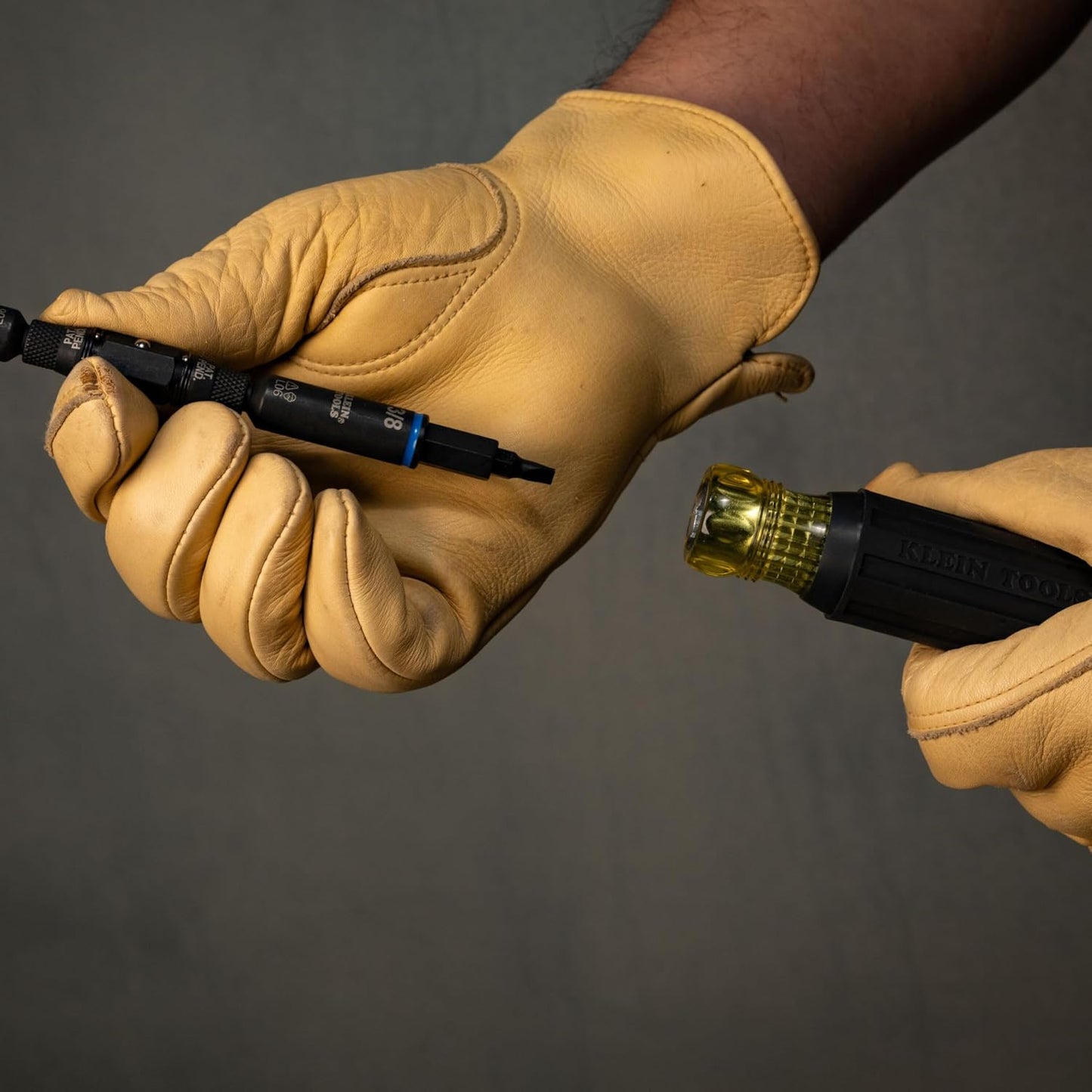 Klein Tools 32500HD Multi-Bit Screwdriver/Nut Driver, Impact Rated 11-in-1 Tool with Phillips, Slotted, Square and Torx Tips