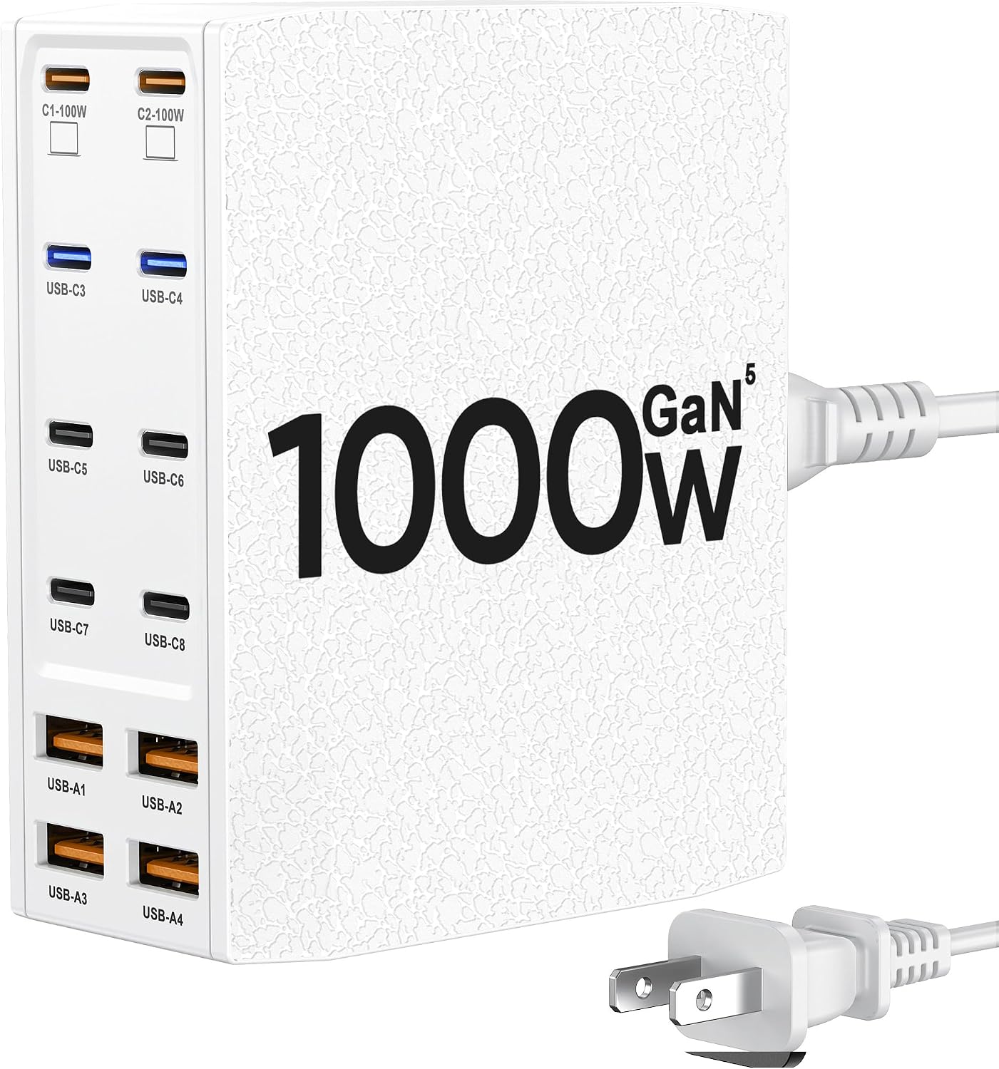 USB Charging Station (1000W),12-Port USB C Charger Block with Dual 100W PD USB-C Fast Charging Station Hub for MacBook Pro/Air/All iPad Phone 17/16 15/14/13/Pro Max/Samsung Galaxy Note (Black)