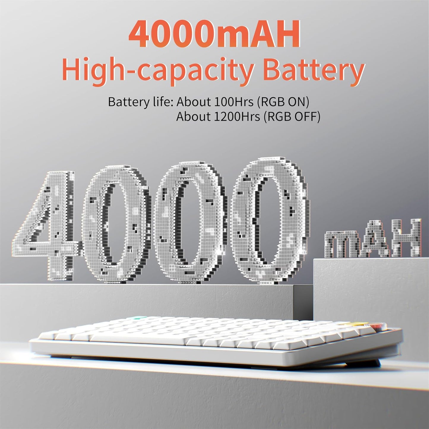 nuphy Air75 V3 Mechanical Keyboard with Knob, White-Red Nano Switches | 75% Low Profile keyboard, Hot-Swap, for Mac, Windows, Bluetooth/2.4GHz/USB-C, Wireless keyboard, RGB Backlit, PBT keycaps