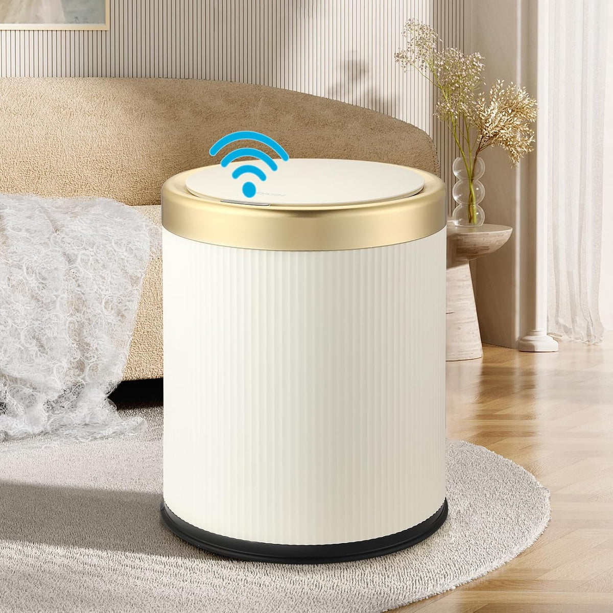 Automatic Bathroom Trash Can with Lid,Motion Sensor Trash cans Smart