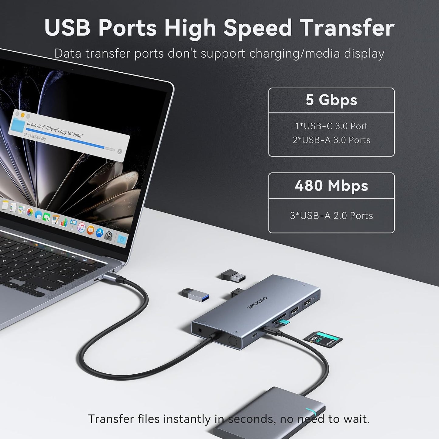 USB C Docking Station Dual Monitor Laptop Docking Station with 2 HDMI DP 8K | 15 in 1 Docking Station 3 Monitors with 100W PD 6 USB A/C Ports Button USB C Hub Multiport Adapter for Dell HP Windows Laptop
