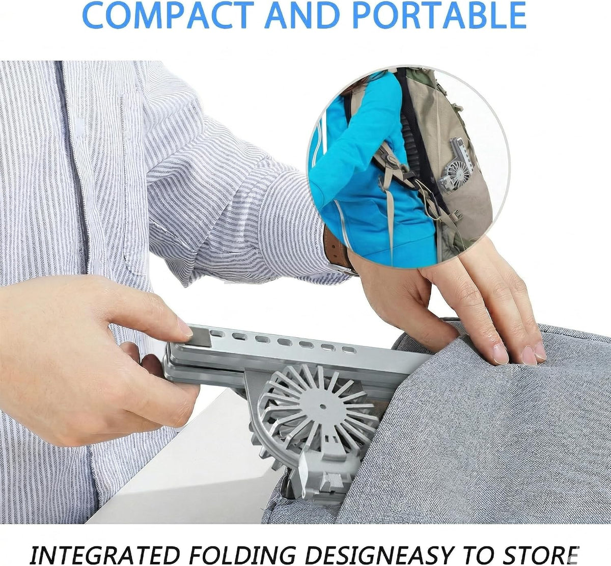 Laptop Cooling Stand with Dual RGB Fans, 7-Level Adjustable Height, Aluminum Ergonomic Laptop Cooler for 11-17'' Notebook (Gray)