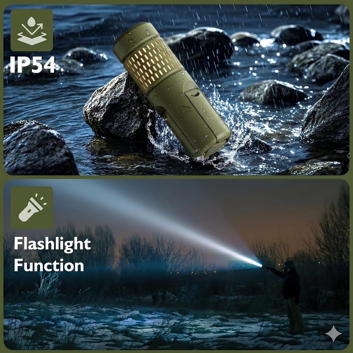 Camping Lights, Rechargeable Collapsible Camping Lanterns | Portable Flashlights, Camping Light for Tent, Emergency, Outdoor, IPX5 Waterproof