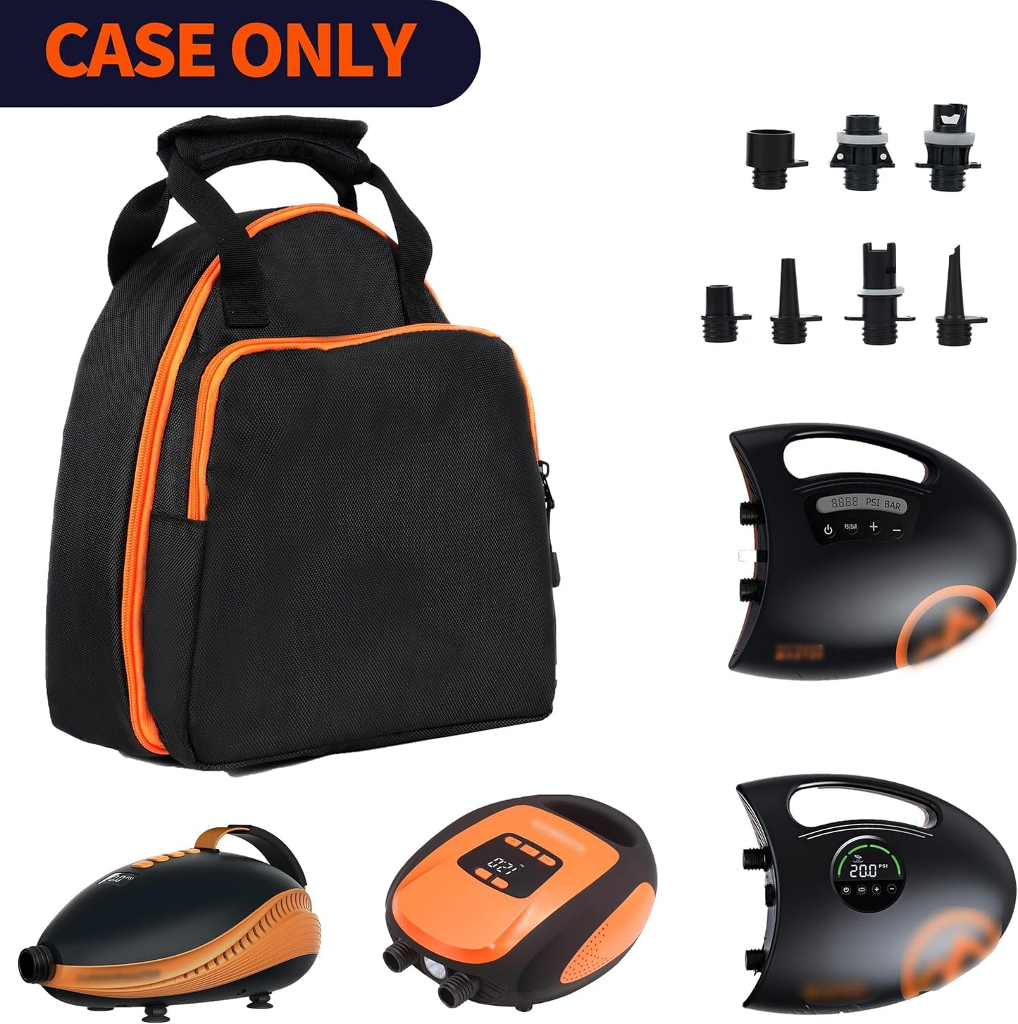 Carrying Waterproof Bag Compatible with OutdoorMaster Paddle Board Pump The SHARK/The Dolphin SUP Pump, Electric air pump bag Portable Storage Pocket for Paddle Board Accessories(Box Only)