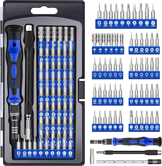 XOOL 62-in-1 Precision Screwdriver Kit, 58 Magnetic Bits, Flexible Shaft & Extension Rod, Electronics Repair Tool for Phone, Laptop, PC, Tablet, Game Console
