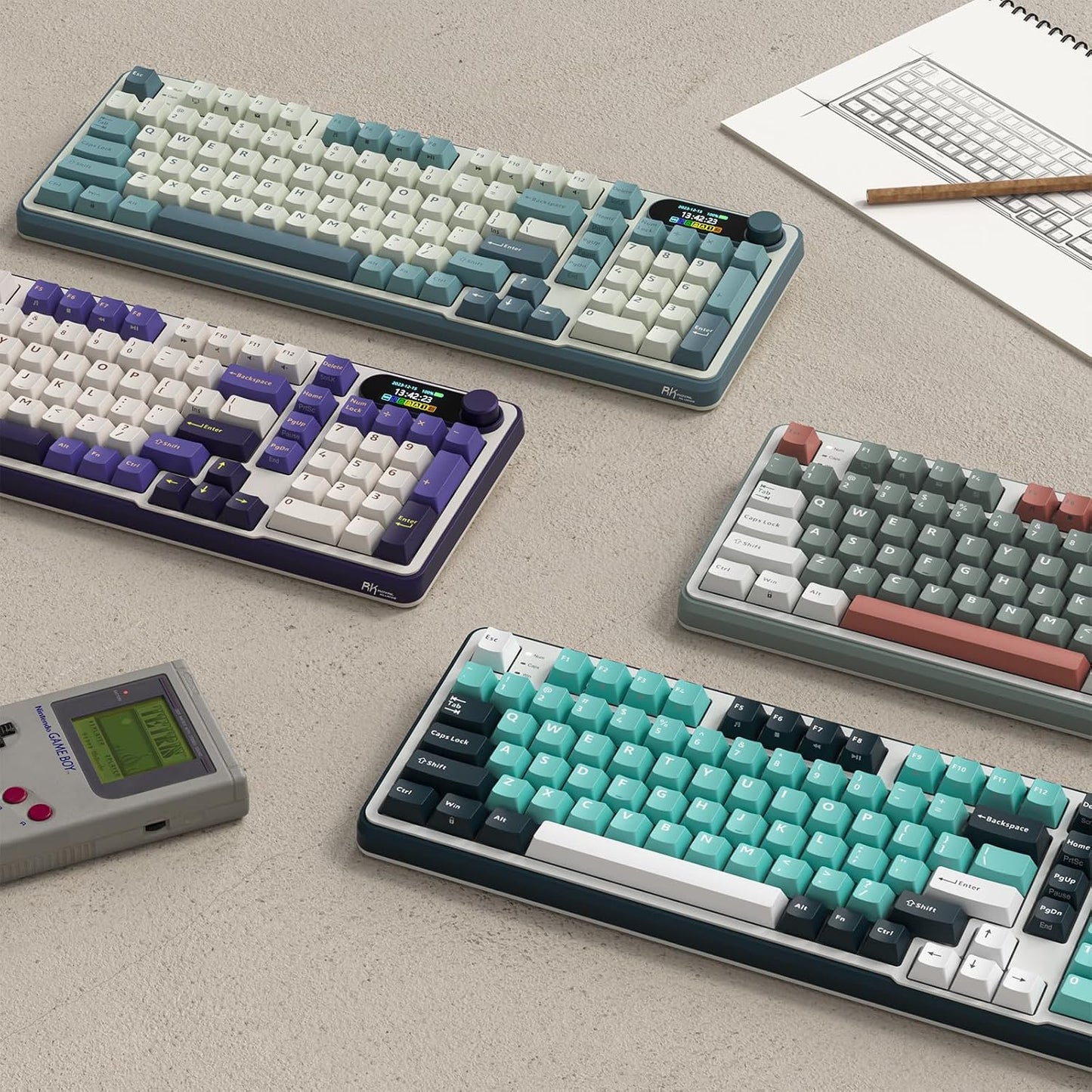 RK ROYAL KLUDGE S98 Wireless Mechanical Keyboard w/Smart Display & Knob | 96% Top Mount RGB Gaming Keyboard BT/2.4G/USB-C, 5-Layer Noise Dampening, Creamy Sound Pre-lubed Switch,Hot Swap, 98 Keys