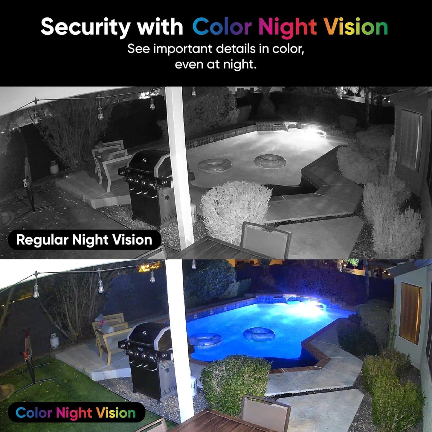 WYZE Cam v4, 2.5K WiFi Security Camera, Indoor/Outdoor Cameras for Home Security, Motion Activated Spotlight/Siren, Color Night Vision, 2-Way Audio, Compatible with Alexa & Google (Renewed)