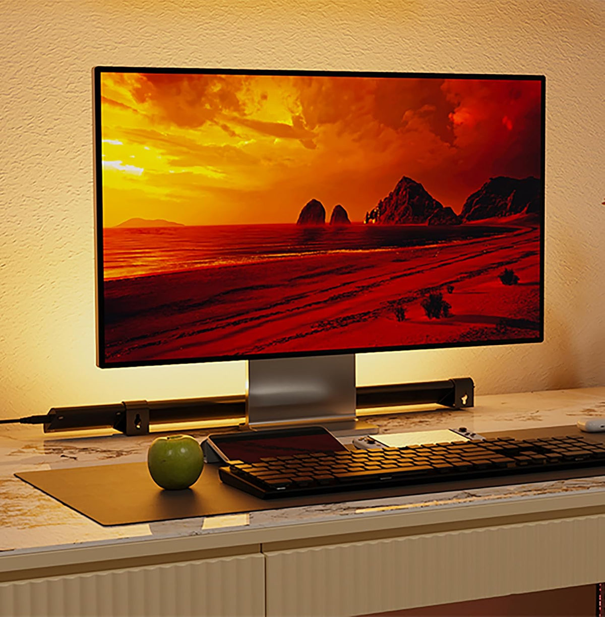 LAMPAOUS LED Light Bar, Dimmable RGB Lights, Light Bar with Alexa & Google Integration for Room, Desk, Monitor Backlight, Indoor Wall Washer - includes Remote Control (1-Bar 12 Inch Kit)