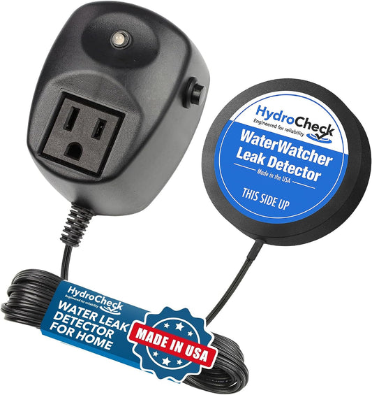 Water Sensor Alarm, Smart Water Leak Detector for Home & Basements | Made in THE USA | Automatic Flood Detectors and Water Alarm, Pure Water Capable (WaterWatcher)