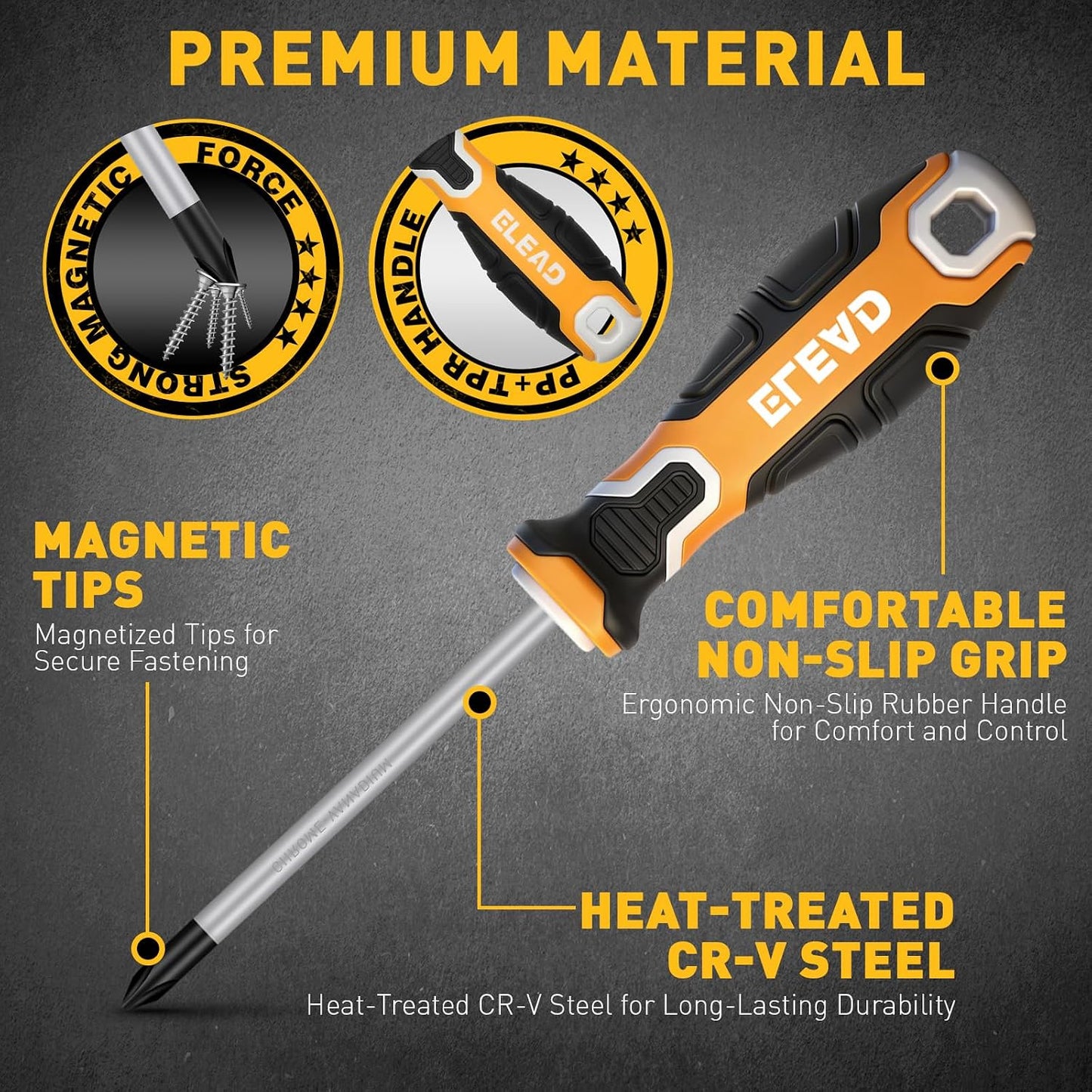 86-Piece Magnetic Screwdriver Set, Torx/Slotted/Phillips Precision Screwdrivers, SAE & Metric Magnetic Nut Driver Set, Screwdriver Bits, Bit Holder with Sturdy Tool Box