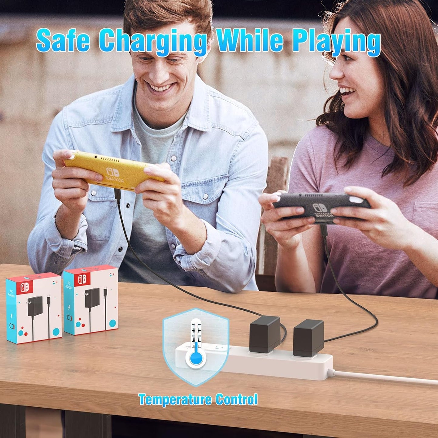 MARSDOCK 45W Charger for Nintendo Switch - 15V 2.6A AC Adapter Fast Charging with 5FT USB C Cord - Compatible with Switch Lite, OLED, Steam Deck - Support TV Mode